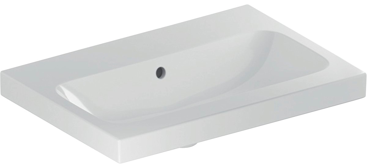 GEBERIT Waschbecken »Icon Light«, (1 St.), 60x42cm, verk. Ausld. ohne HL, mit ÜL, Mit KeraTect Beschichtung