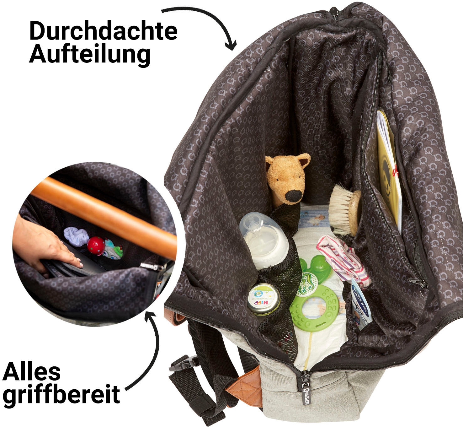 Gesslein Wickelrucksack »N°6, eisblau«, Made in Germany
