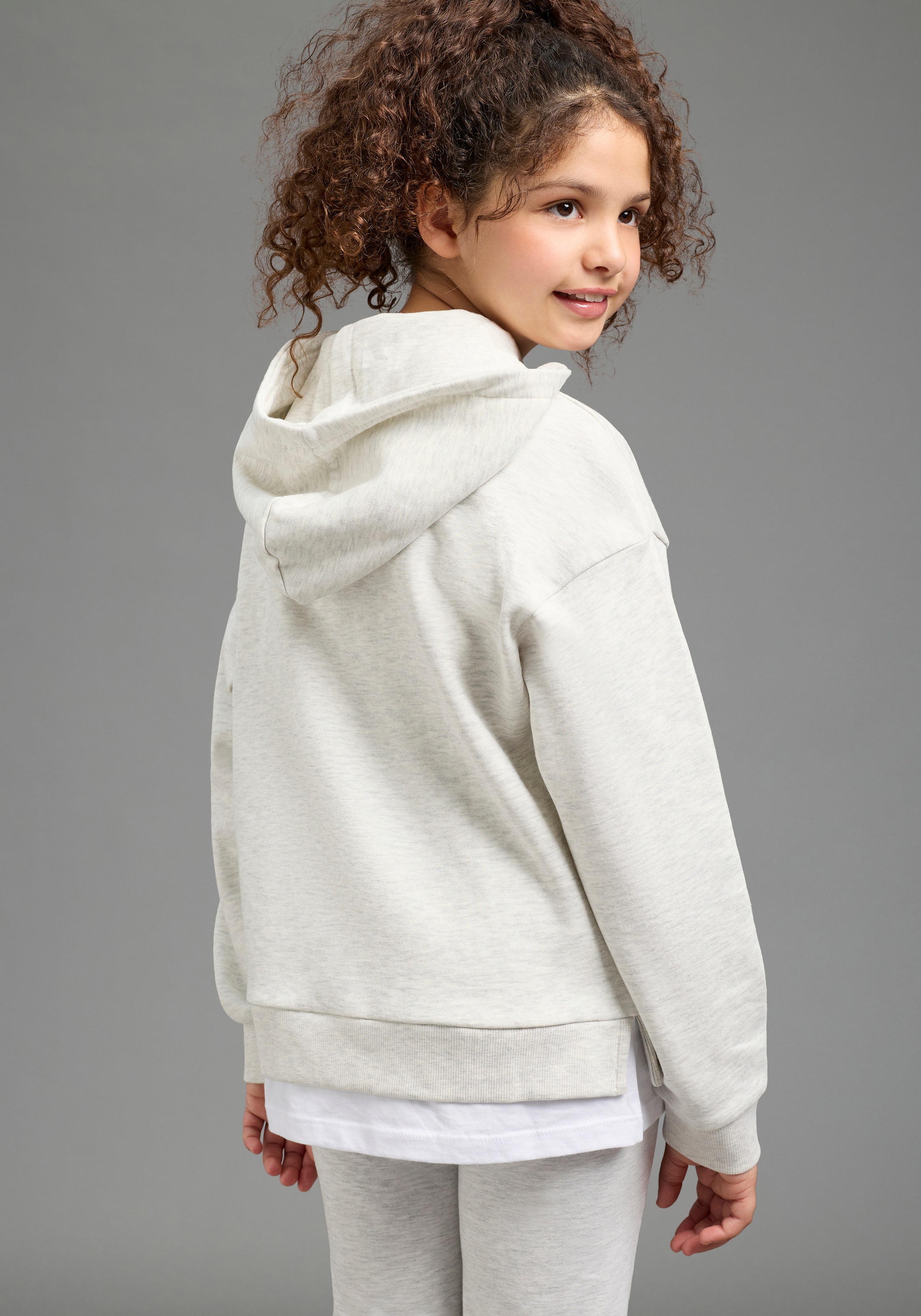H.I.S Kapuzensweatshirt »2in1 look, H.I.S Sweatshirts mit New York Druck«, Hoodie mit modischem Druck und Badge, in weich angerauter Sweatware
