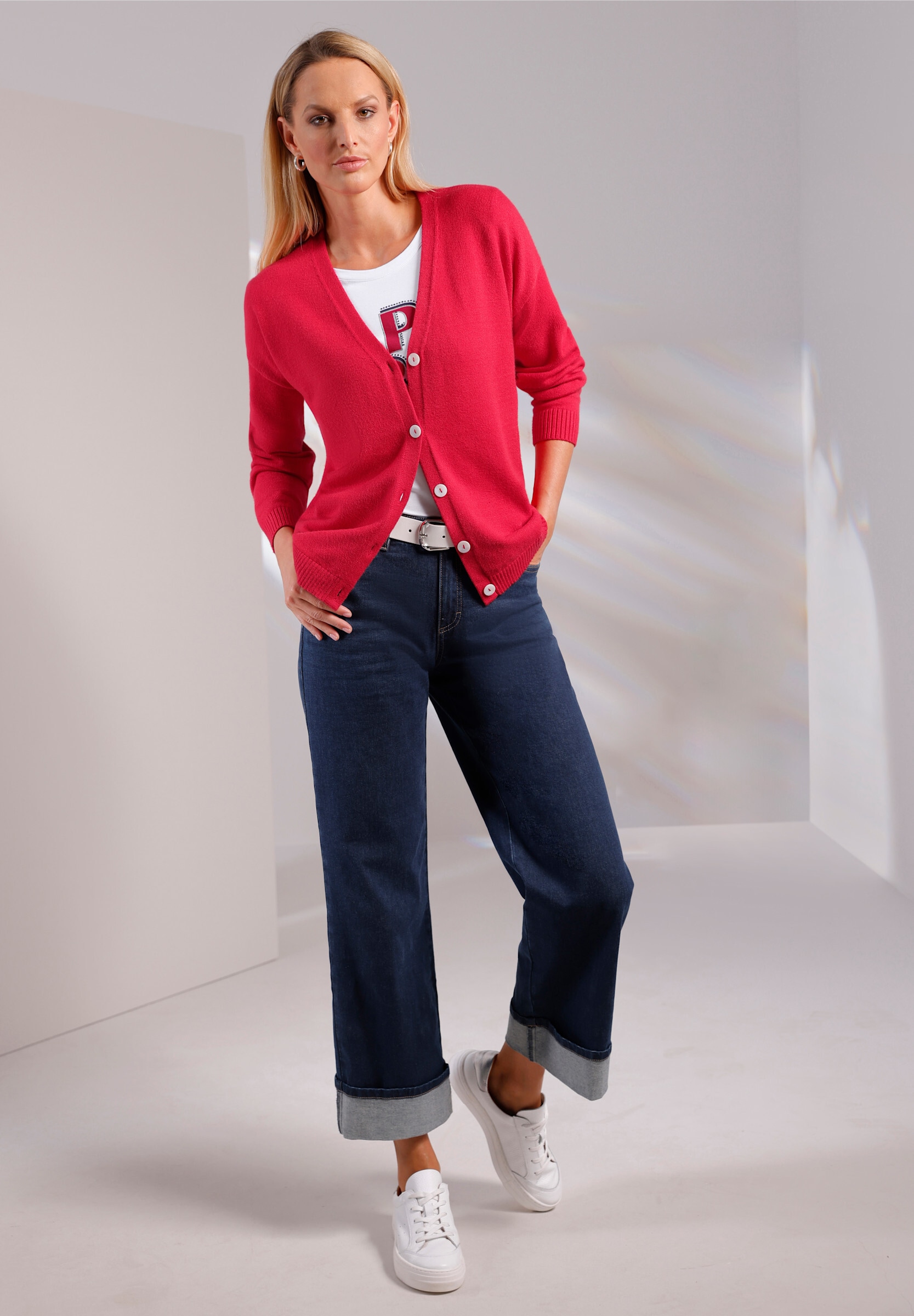 heine 5-Pocket-Jeans »Jeans 5-Pocket-Jeans mit weitem Bein«