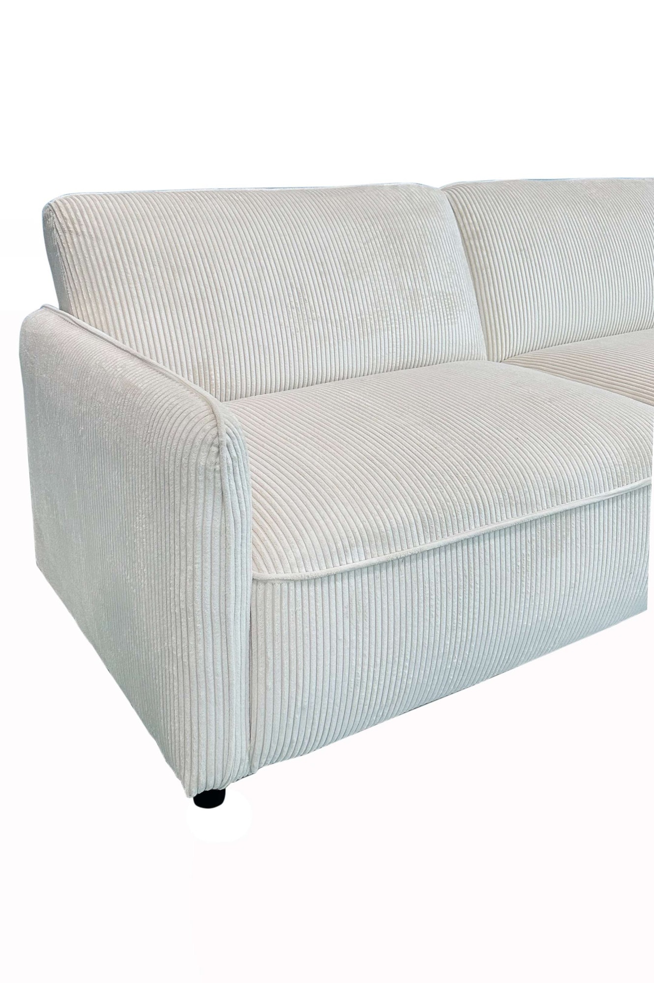 Dorel Home 3-Sitzer »Allie Curved Schlafsofa 209 cm«, Bettfunktion (110/190), verstellbare Rückenlehne, Cord u. Velours
