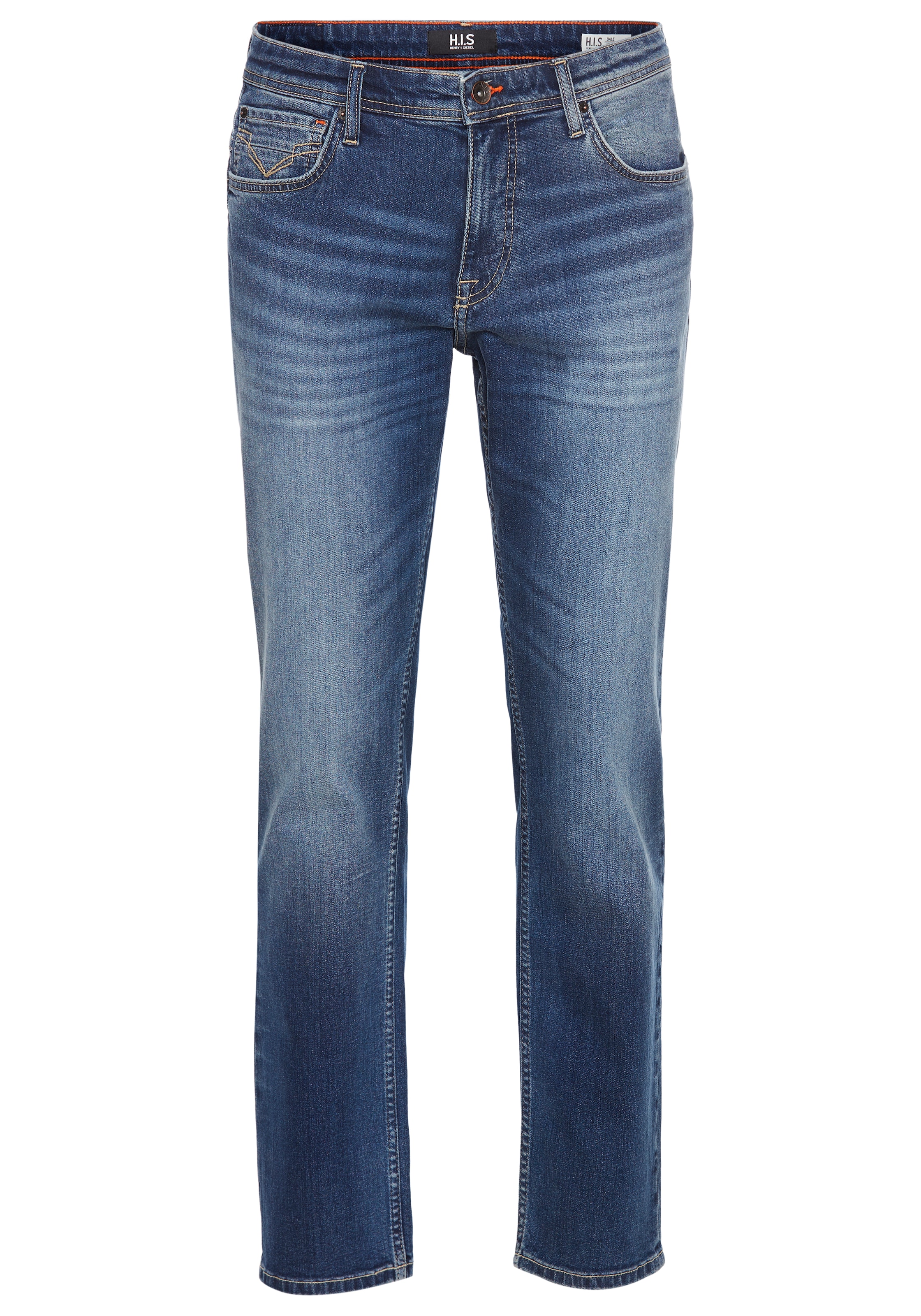 H.I.S Straight-Jeans »NEW DALE«, gerades Bein, mit Used-Effekten, niedrige Leibhöhe