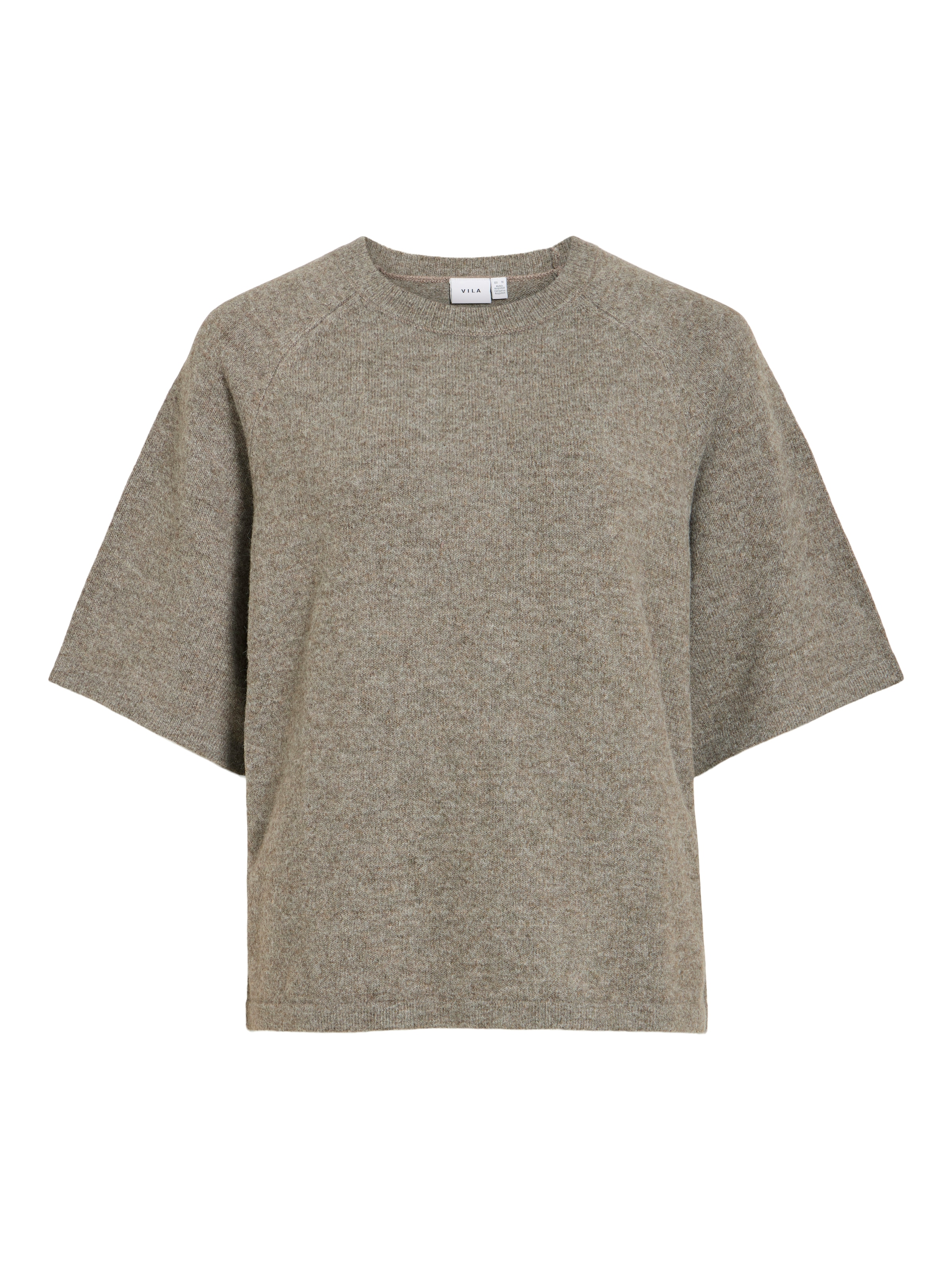 Vila Strickpullover »VILIGA 2/4 O-NECK KNIT TOP - NOOS« Materialmix, relaxed fit