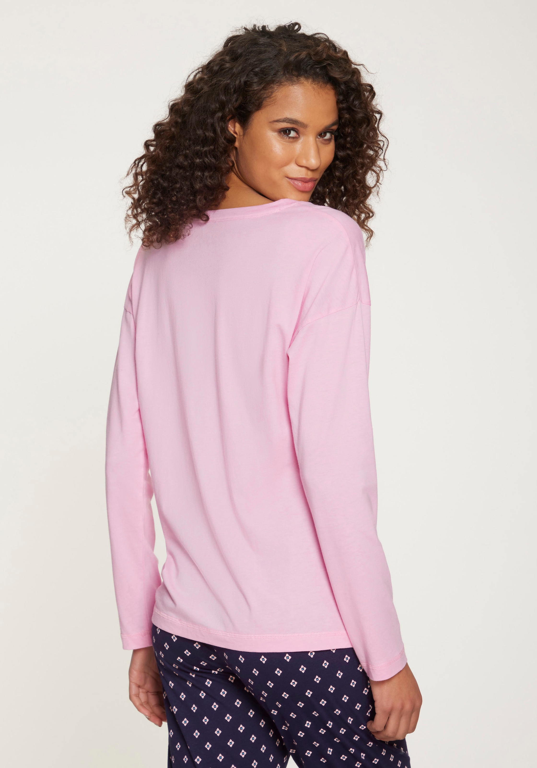 Vivance Dreams Pyjamaoberteil, mit Frontdruck