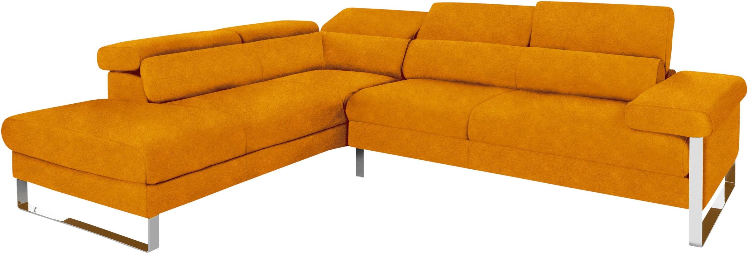 W.SCHILLIG Ecksofa »finn, toller Sitzkomfort, L-Form, hochwertige Verarbeitungsdetails«, German Design Award 2016, Fußgestell Chrom glänzend, Breite 281 cm