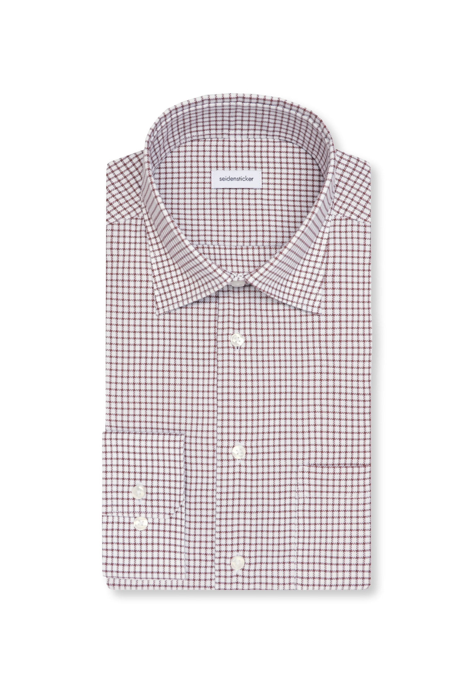 seidensticker Businesshemd »Schwarze Rose« Regular 1/1 Covered-Button-Down-Kragen Karo