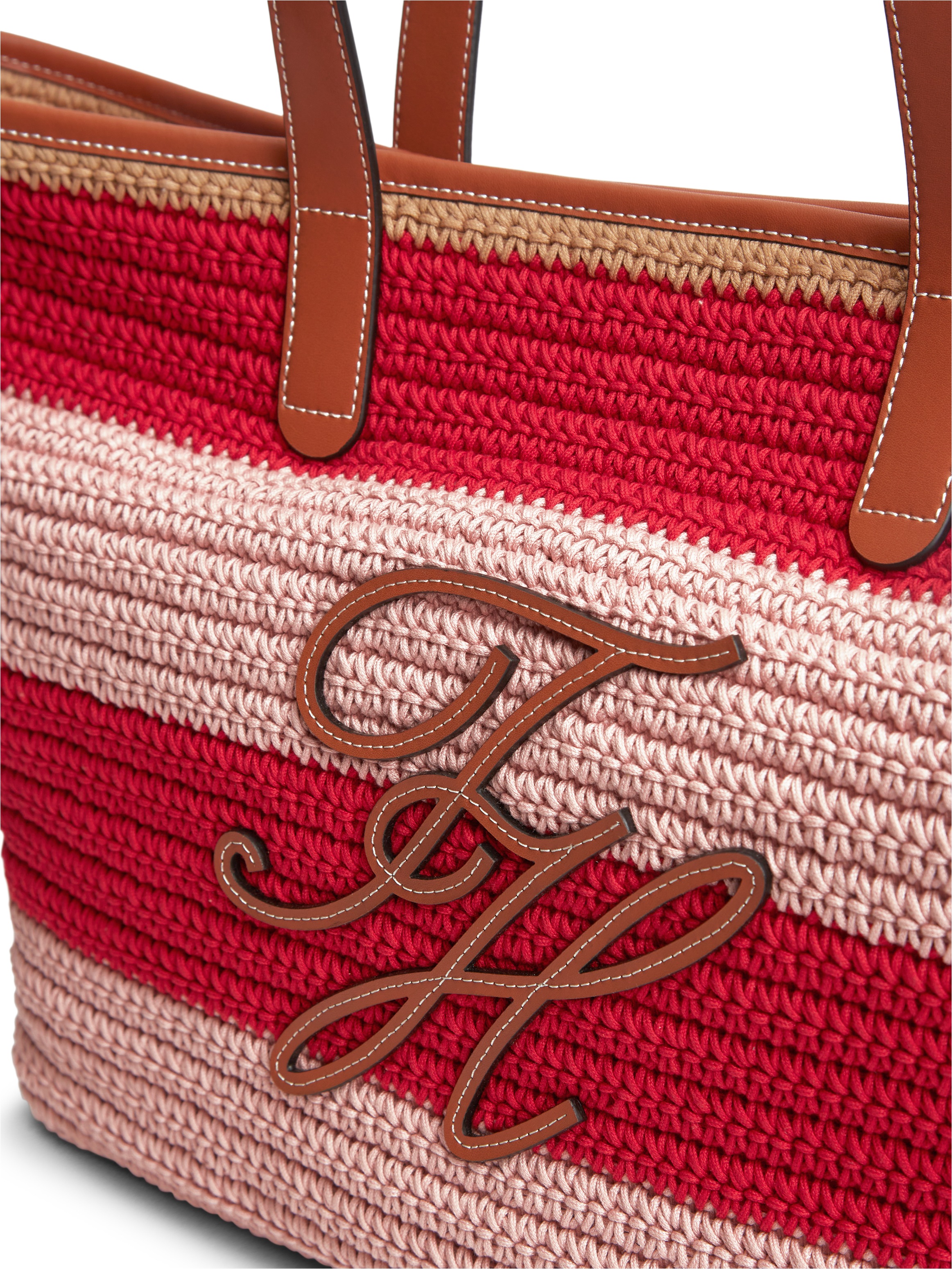 Tommy Hilfiger Tragetasche »TH NAUTICAL TOTE CROCHET STR« Damen Strandtasche mit Streifen und Logoschriftzug