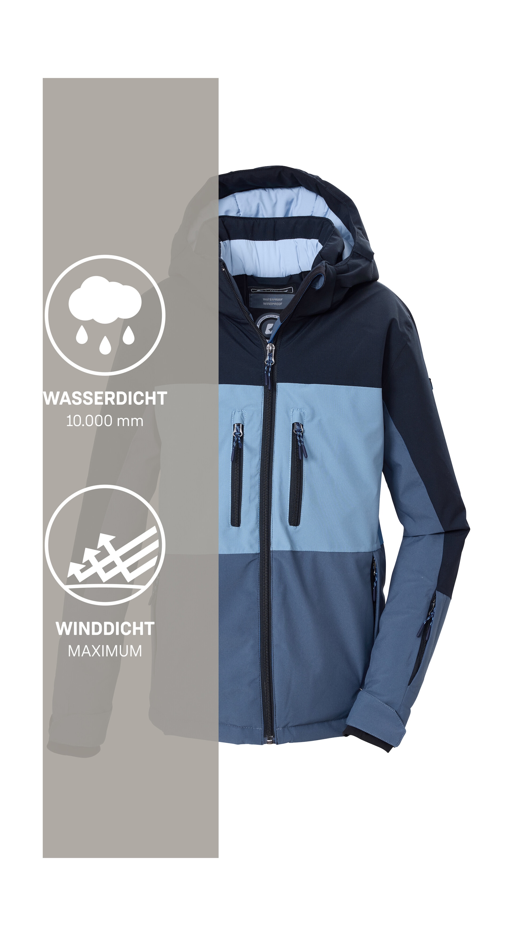 Killtec Funktionsjacke »KOW 174 BYS JCKT« Killtec Kids Jacke: Wasserdicht, reflektierend, abnehmbare Kapuze