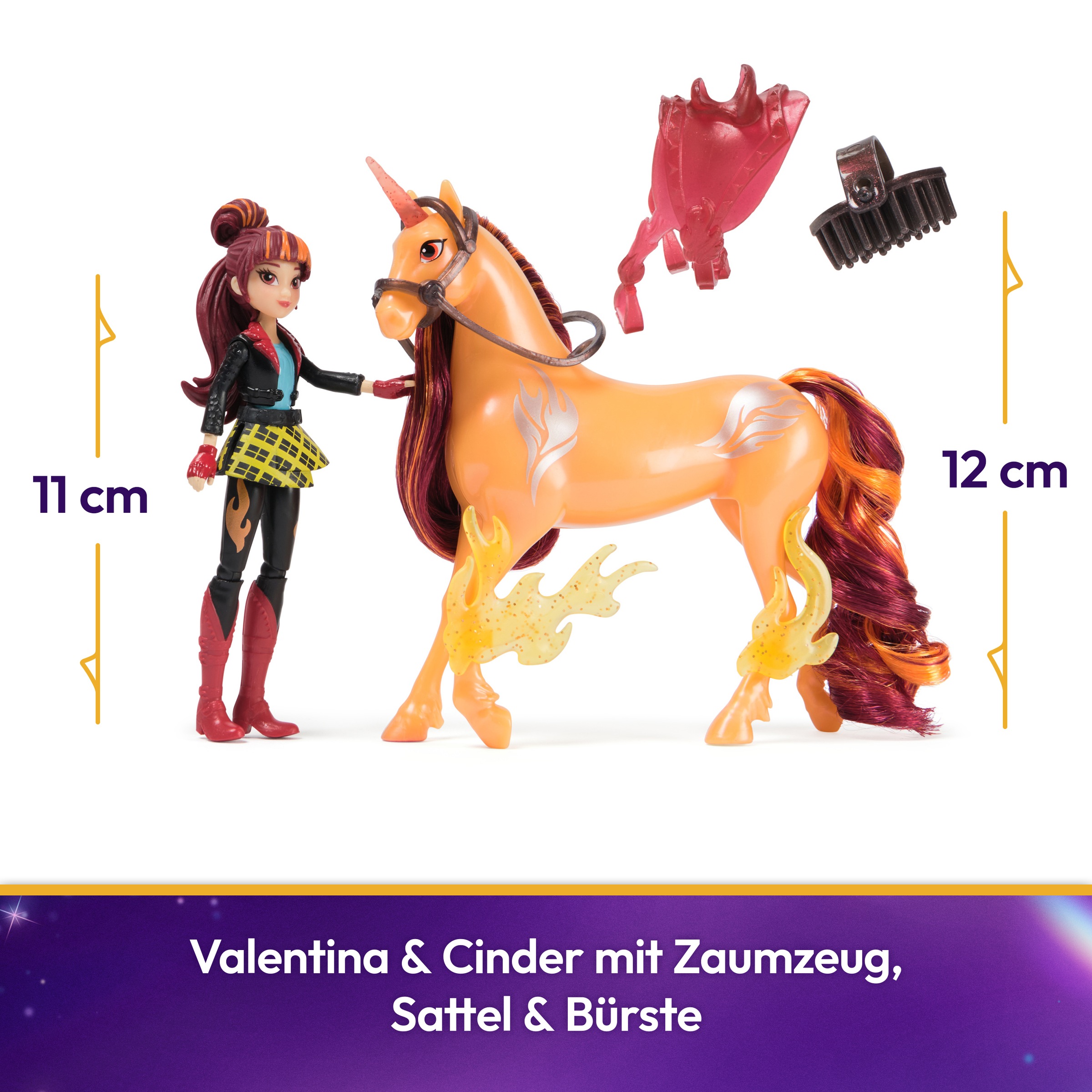 Spin Master Anziehpuppe »Unicorn Academy - Valentina und Einhorn Cinder Set«