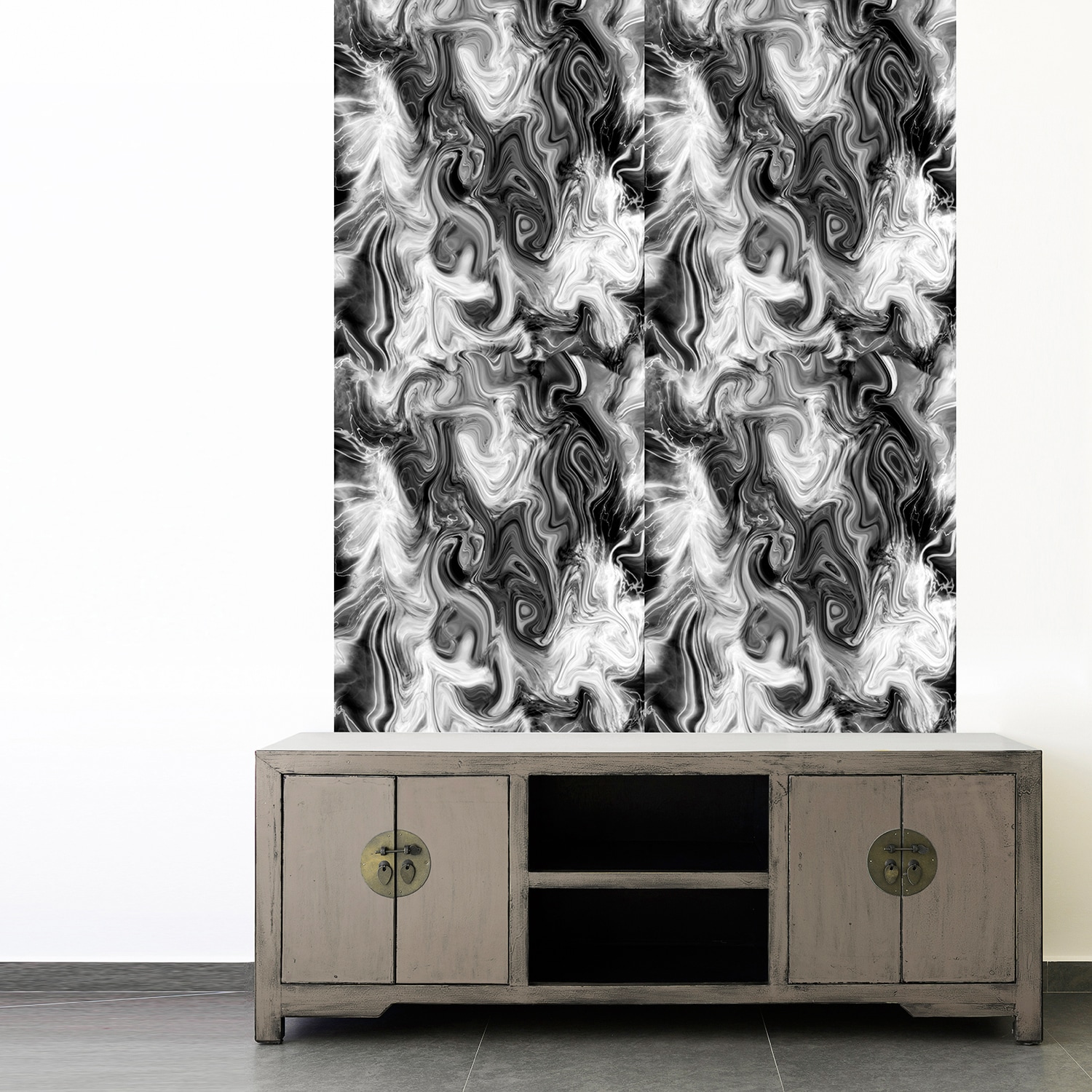 queence Vinyltapete »Maya« Farbverlauf | abstrakt | bedruckt | gemustert glatt 90x250cm, selbstklebend, kinderleichte Anbringung, , Sticker