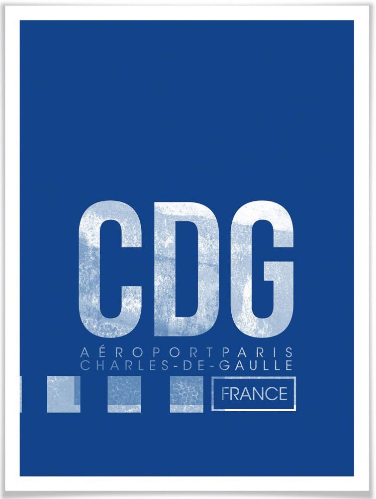 Wall-Art Poster »Wandbild CDG Flughafen Paris«, Flughafen, (1 St.), Poster,  Wandbild, Bild, Wandposter im OTTO Online Shop
