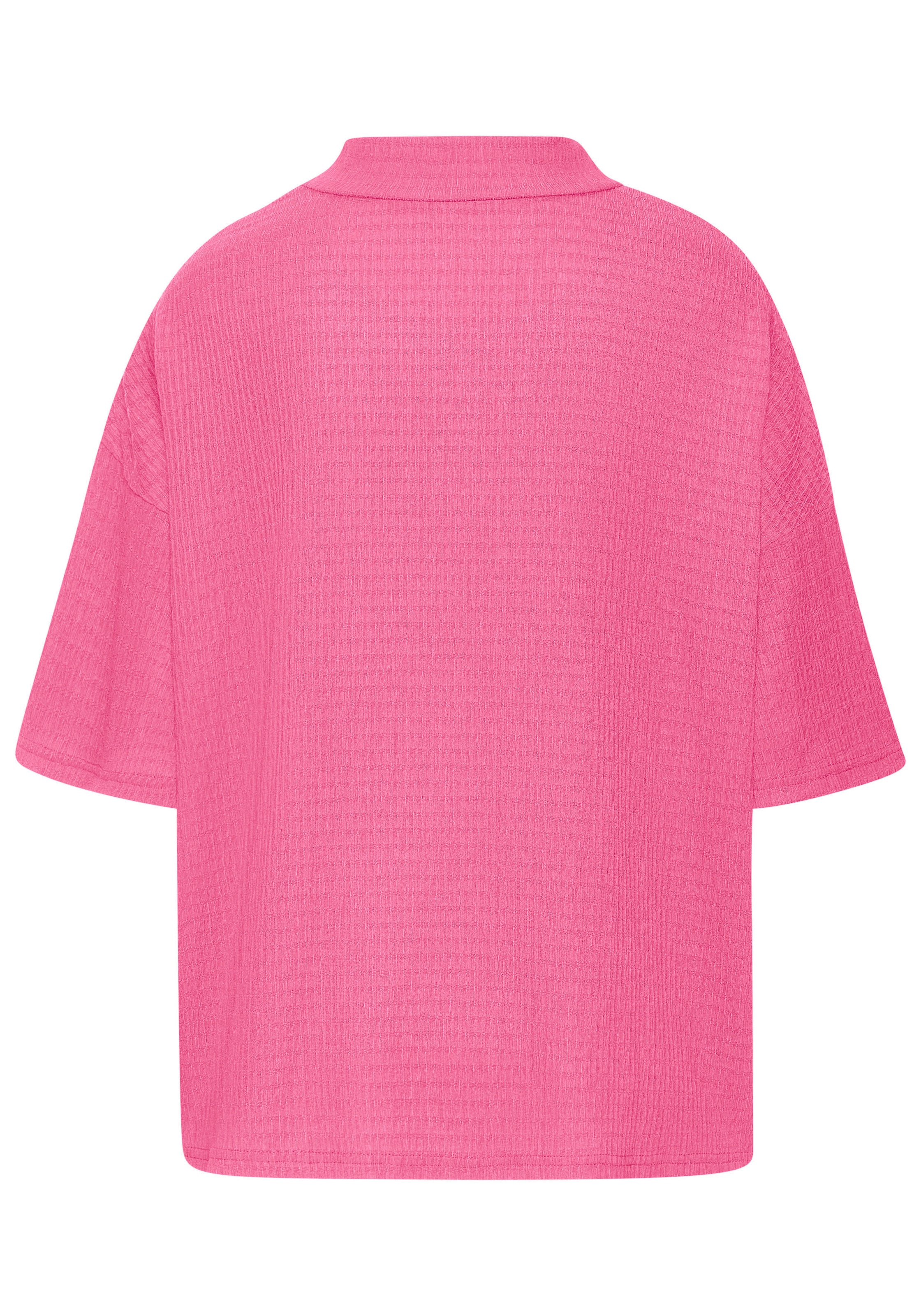 LASCANA Kurzarmshirt »mit Stehkragen« aus bügelfreier Crêpe-Qualität