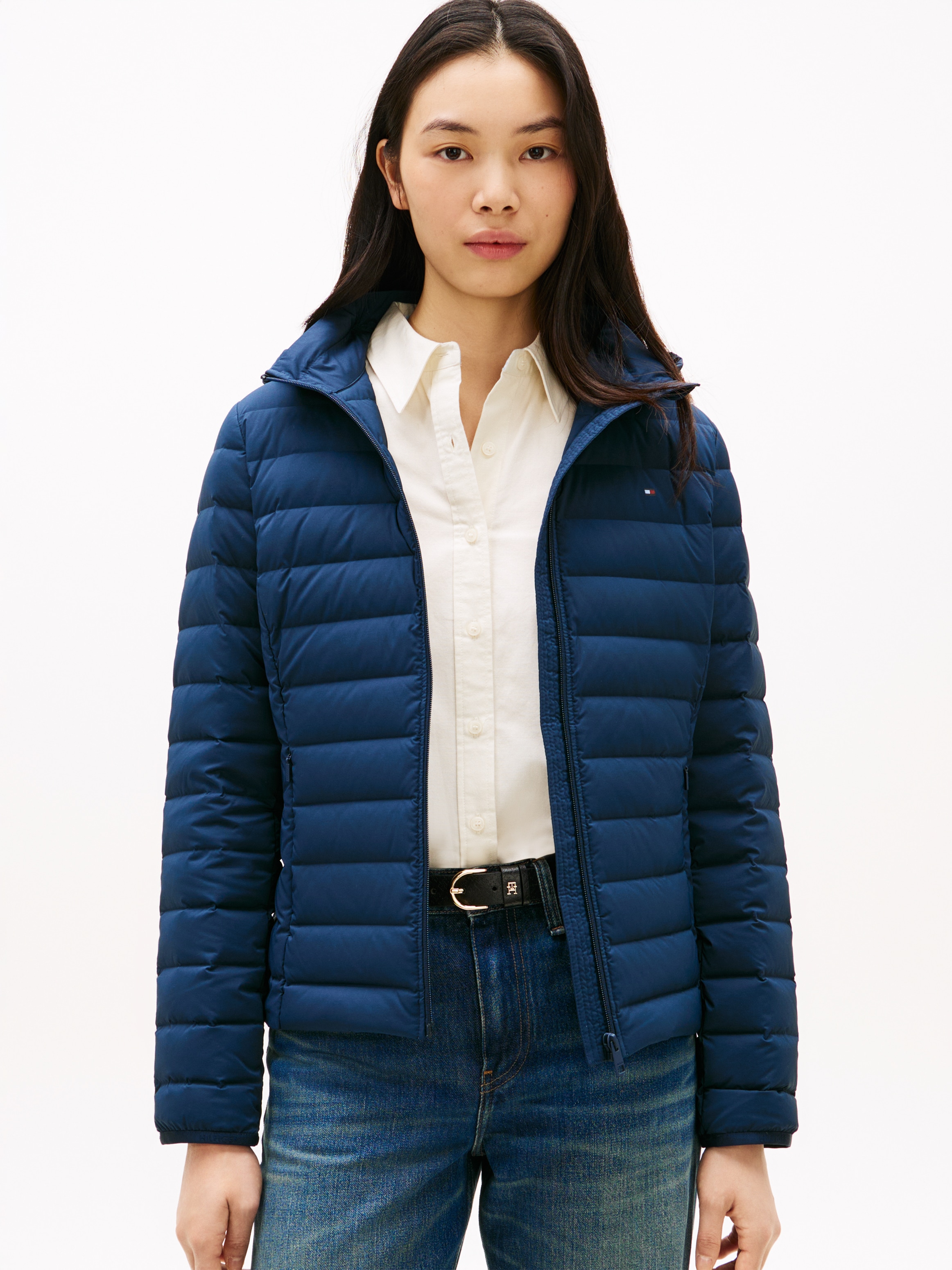Tommy Hilfiger Steppjacke »STRETCH NYLON LW DOWN JACKET« mit Kapuze