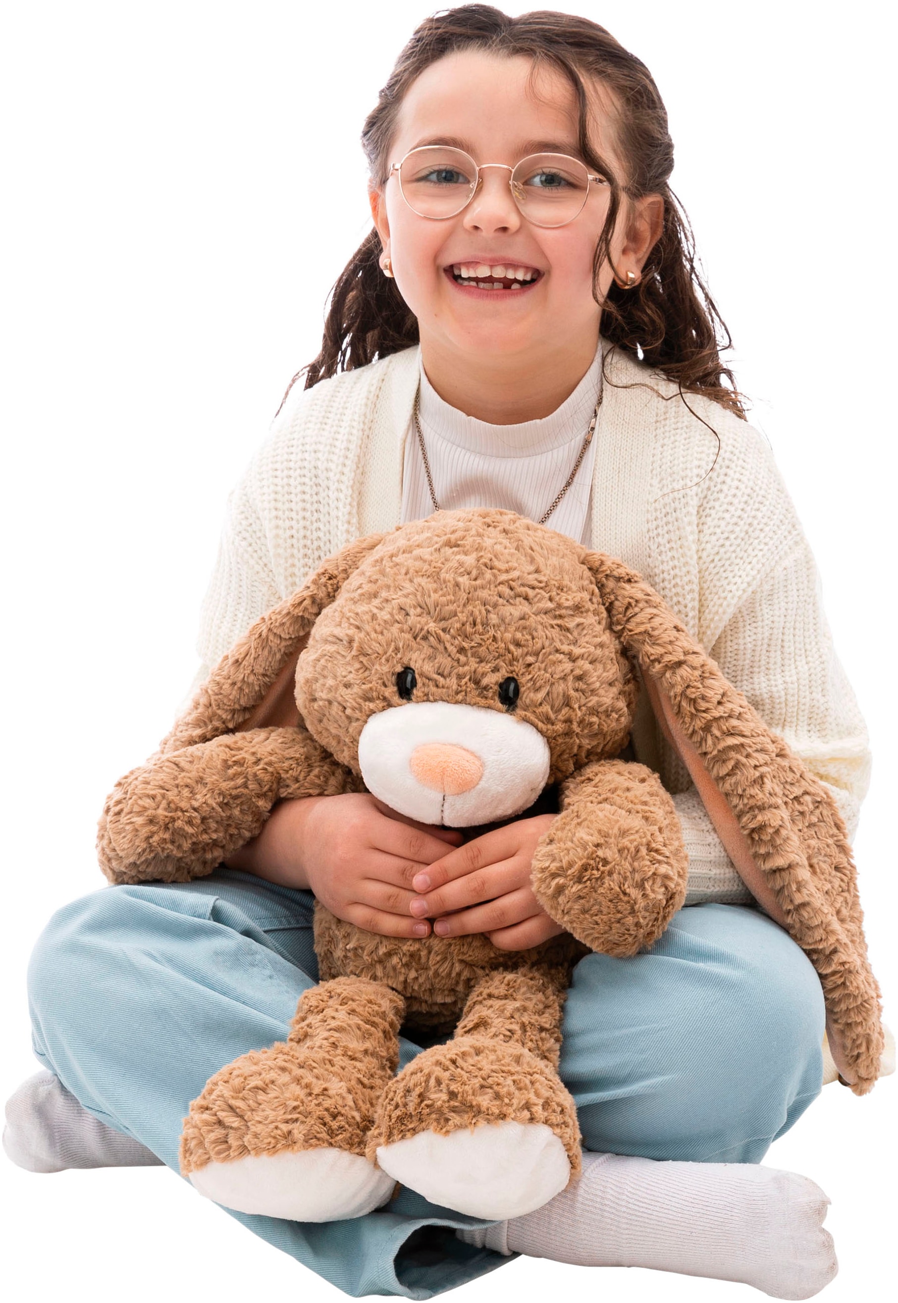 Nici Kuscheltier »Classic Bear, Hase Lopino, 50 cm schlenkernd«, schlenkernd; enthält recyceltes Material