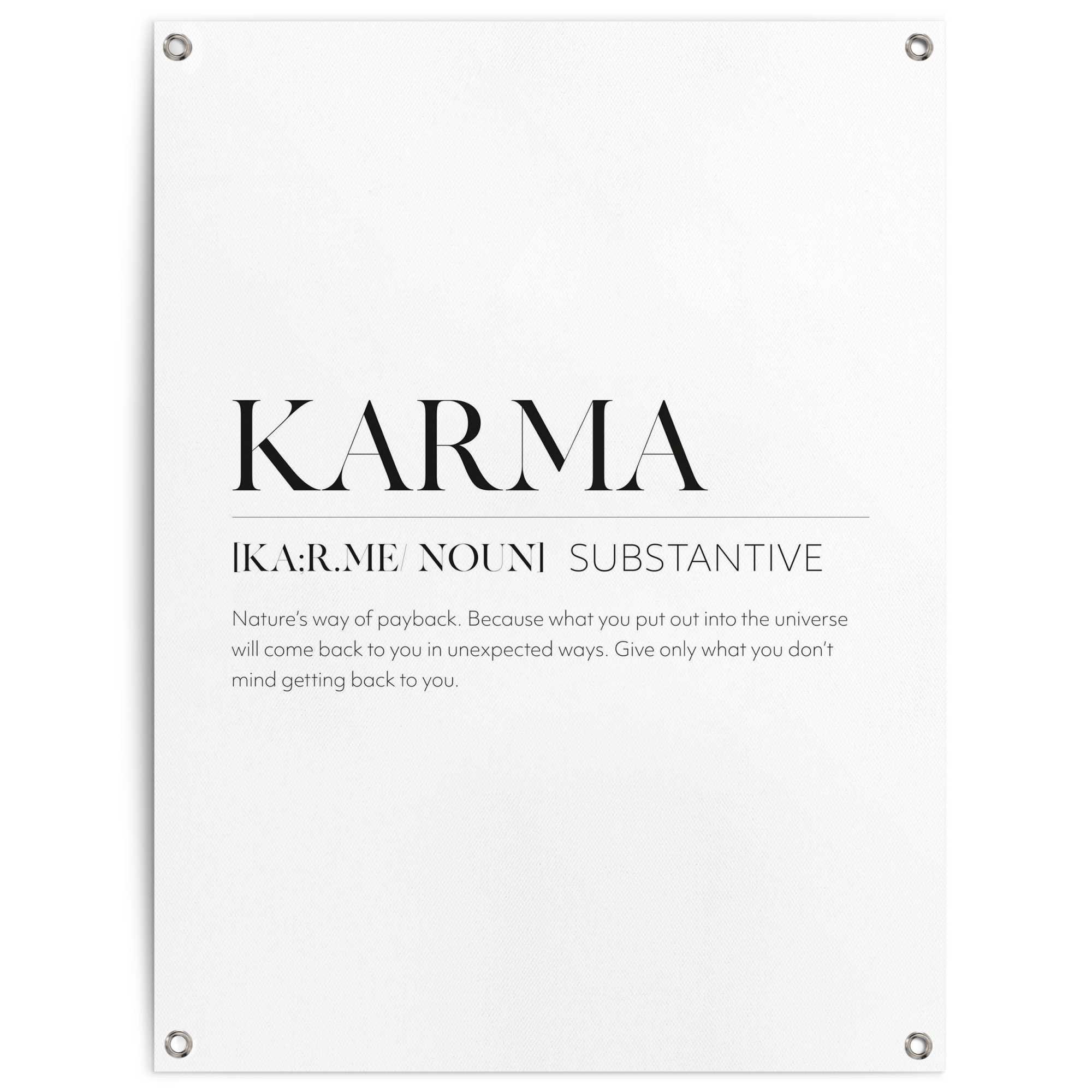 Poster »Karma«, Outdoor für Garten oder Balkon