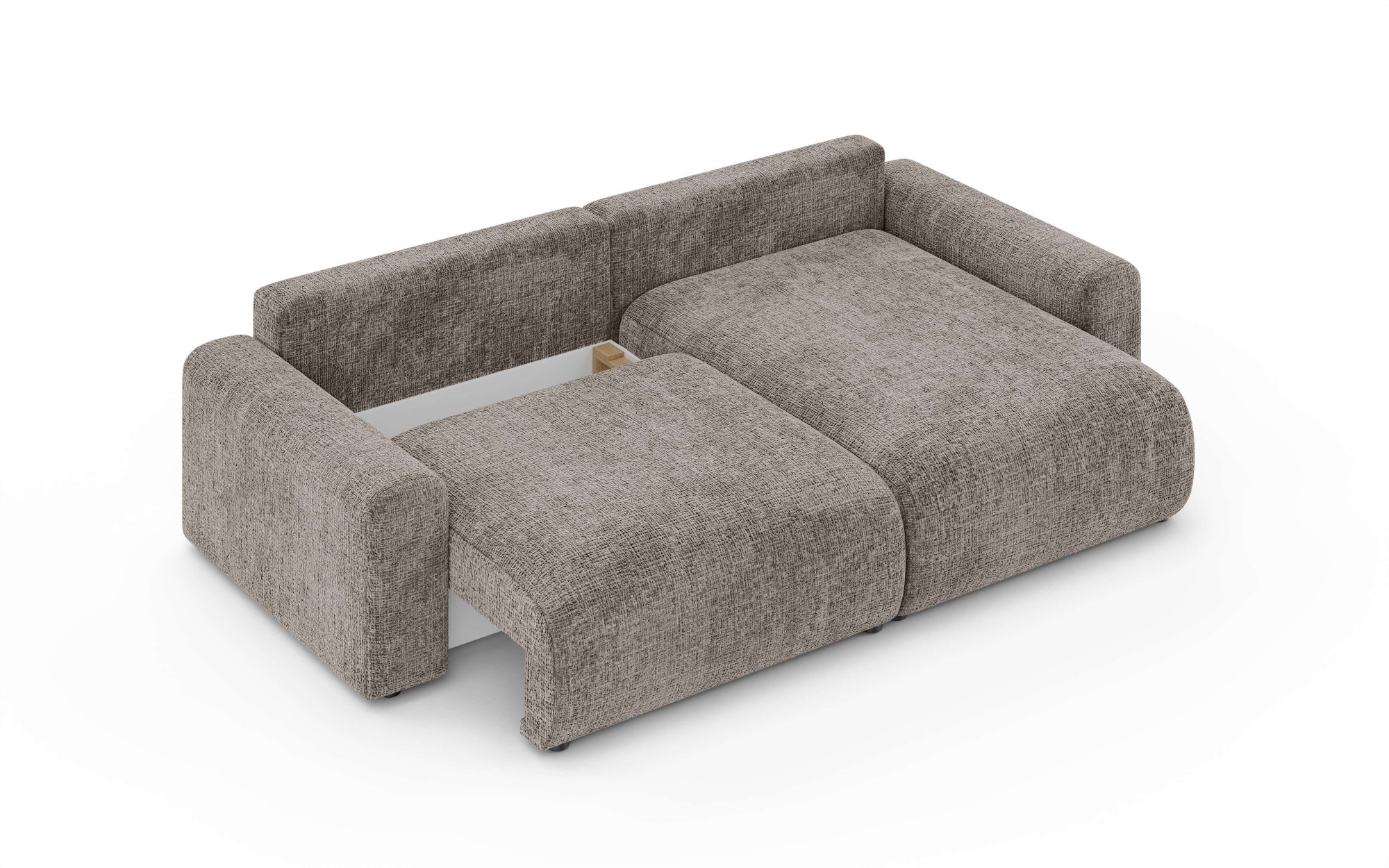 Home affaire Ecksofa »LAKESIDE klein mit Bettfunktion und Bettkasten, B/T/H 235/142/84 cm«, L-Form, Recamiere beidseitig montierbar, mit Wellenunterfederung