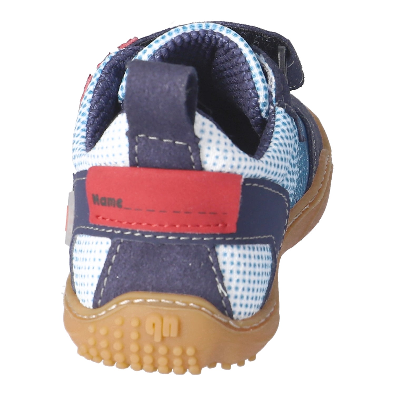 qnuffs Barfußschuh »Fichte«  Klettschuh, Sneaker, Halbschuh mit Kontrastbesätzen