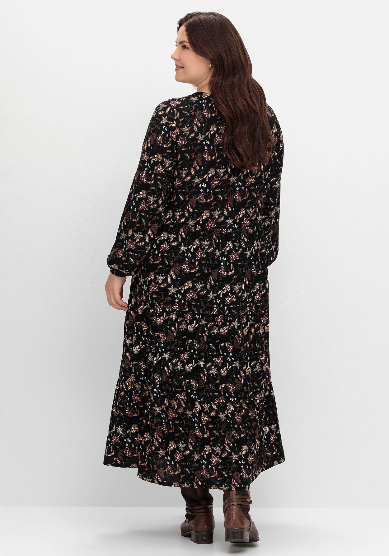 Sheego Druckkleid »Maxikleid mit Alloverprint, komplett gefüttert«