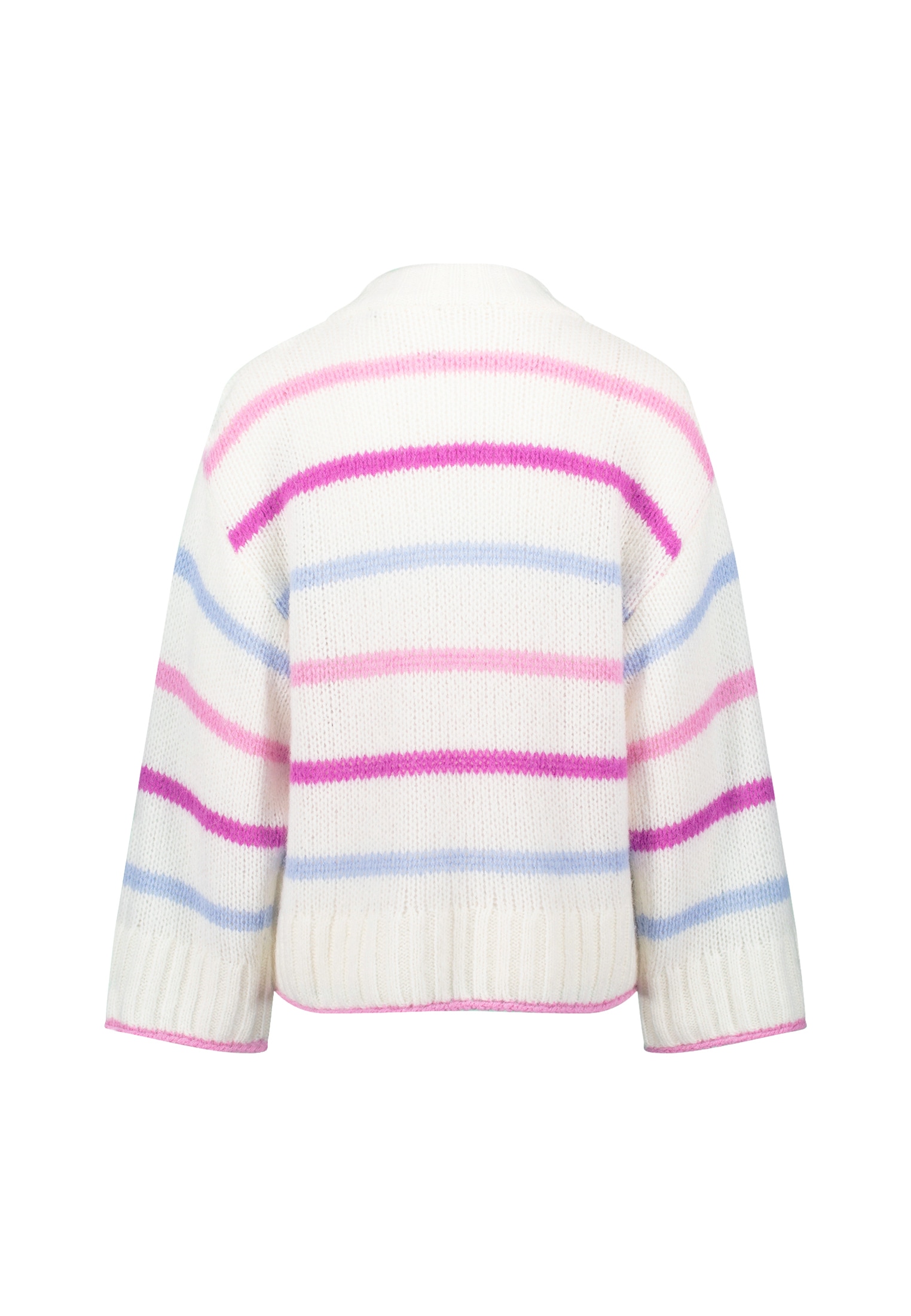 Zero Rundhalspullover »Grobstrickpullover mit Streifen«