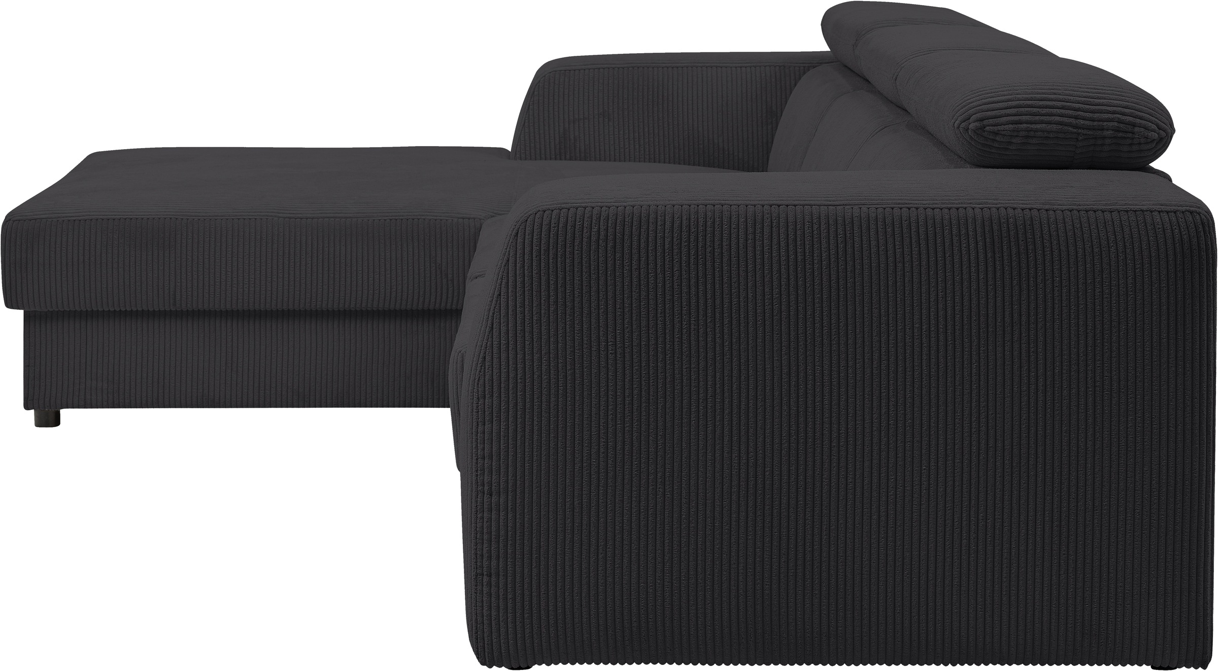 WERK2 Ecksofa »Cherry, modernes Sofa mit Komfortfunktionen, Breite 270cm, L-Form,«, bequem, mit verstellbaren Kopfteilen, Schlaffunktion und Bettkasten