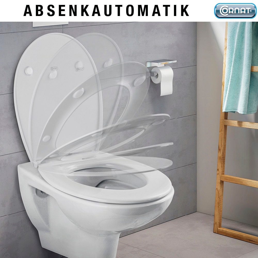 CORNAT WC-Sitz »Superflaches Design - Pflegeleichter Duroplast - Quick up«