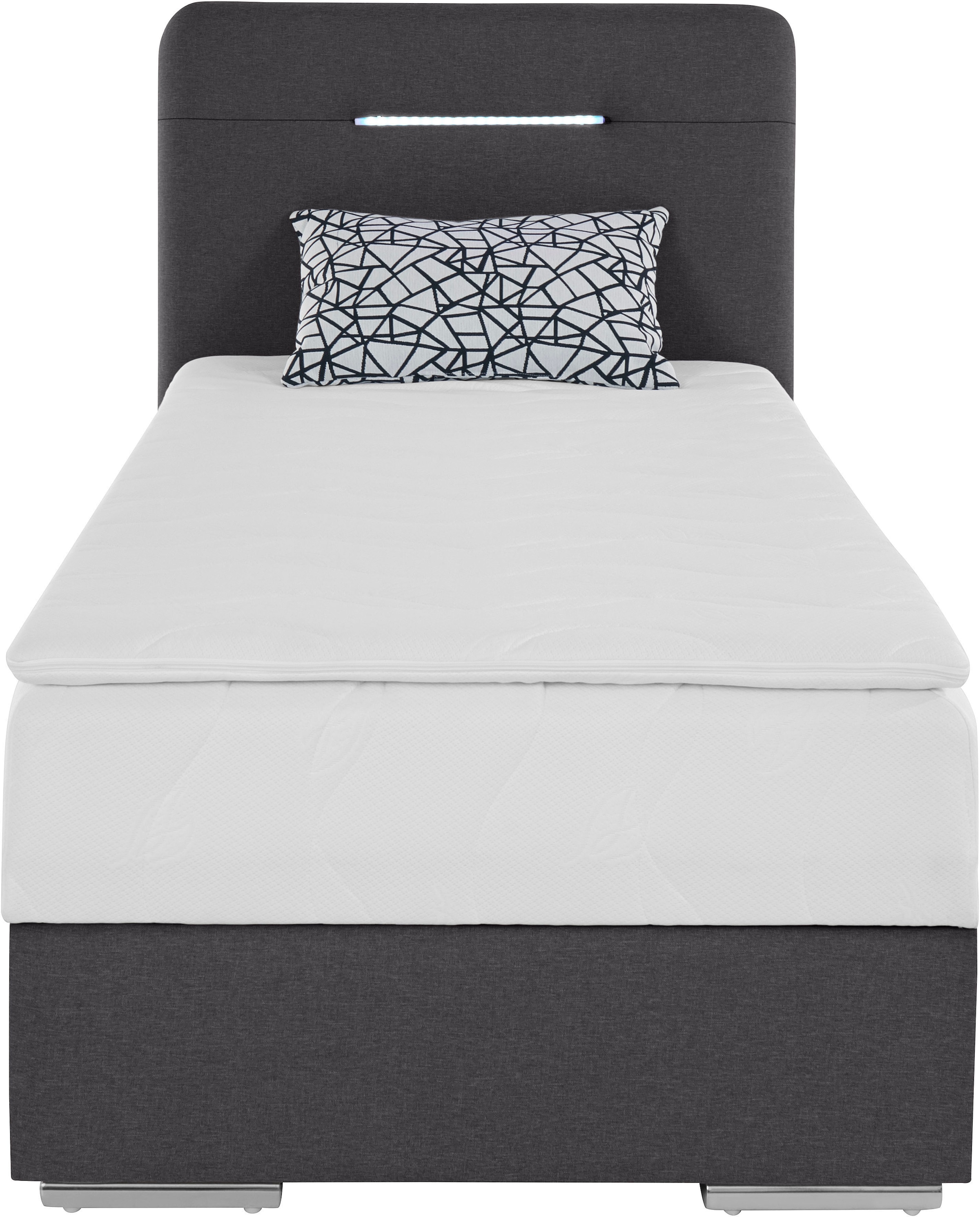 COTTA Boxbett »LIGHTSTAR mit Bettkasten & 5-Zonen-Taschen-Federkernmatratze« Inkl. Topper & LED-Licht, Zierkissen, 90/120/140 cm x 200 cm