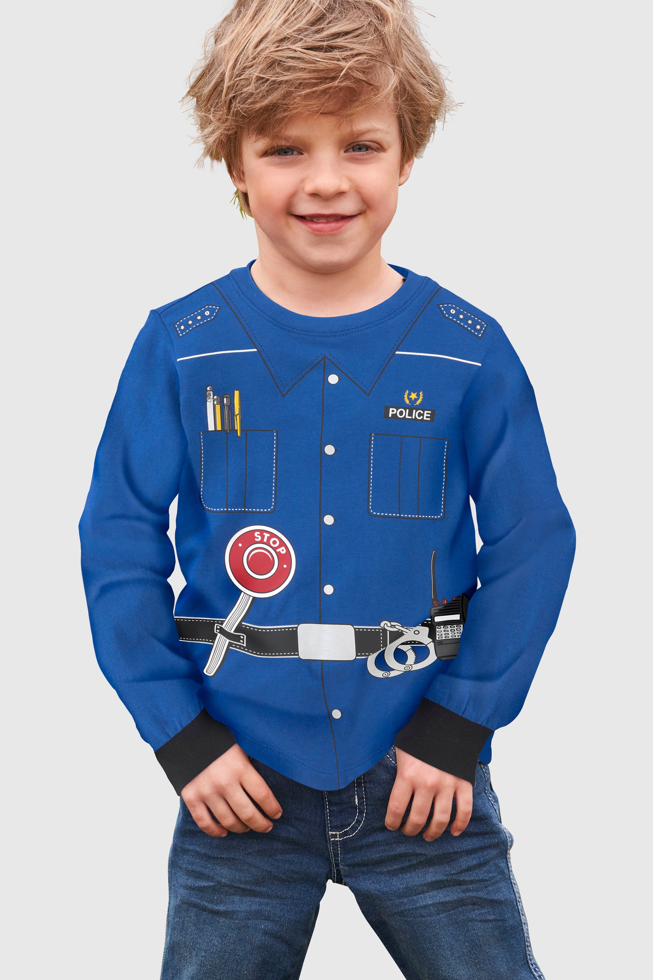 »POLIZEI«, Langarmshirt online KIDSWORLD Uniform-Druck bei OTTO