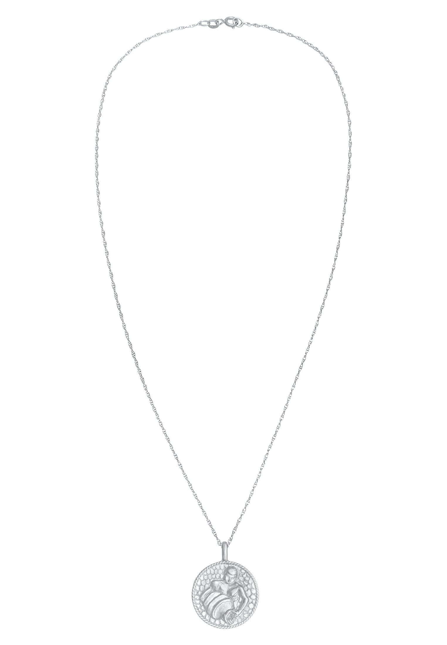 Elli Kette mit Anhänger »Halskette Sternzeichen Wassermann Astro Münze 925 Silber«