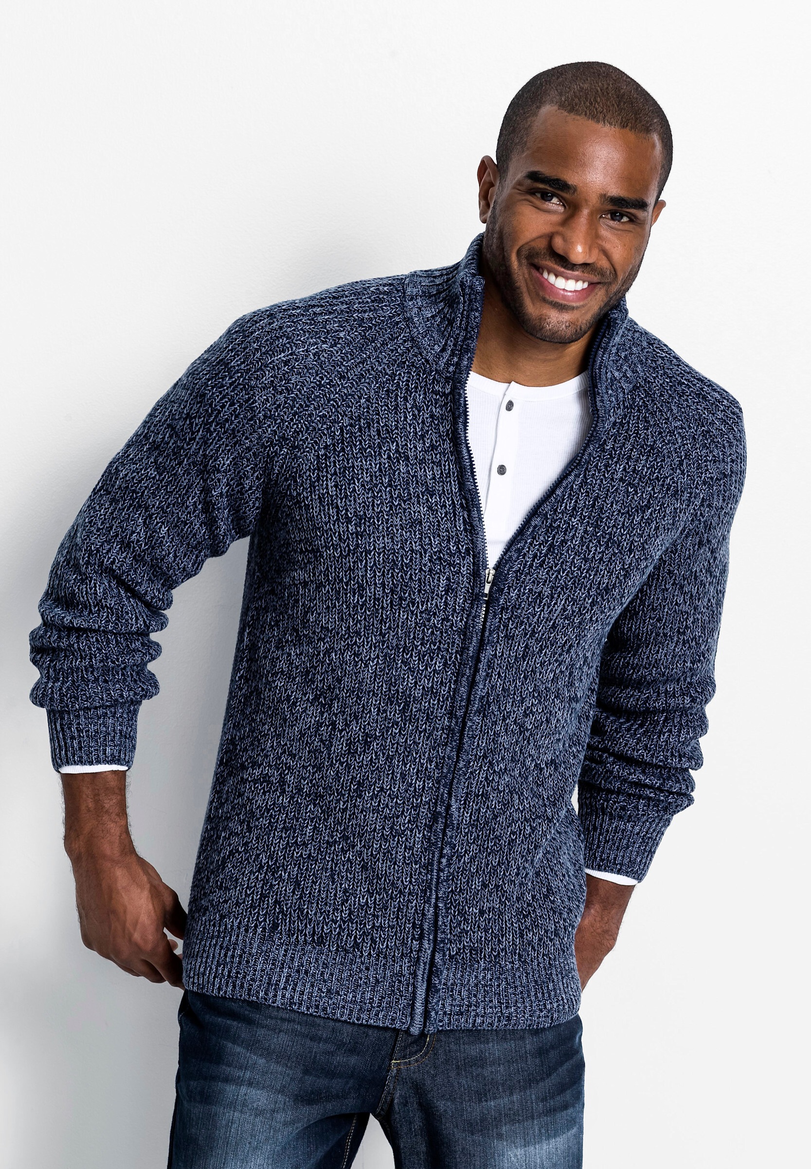 Witt Strickjacke »Strickjacke Strickjacke mit durchgehendem Reißverschluss«