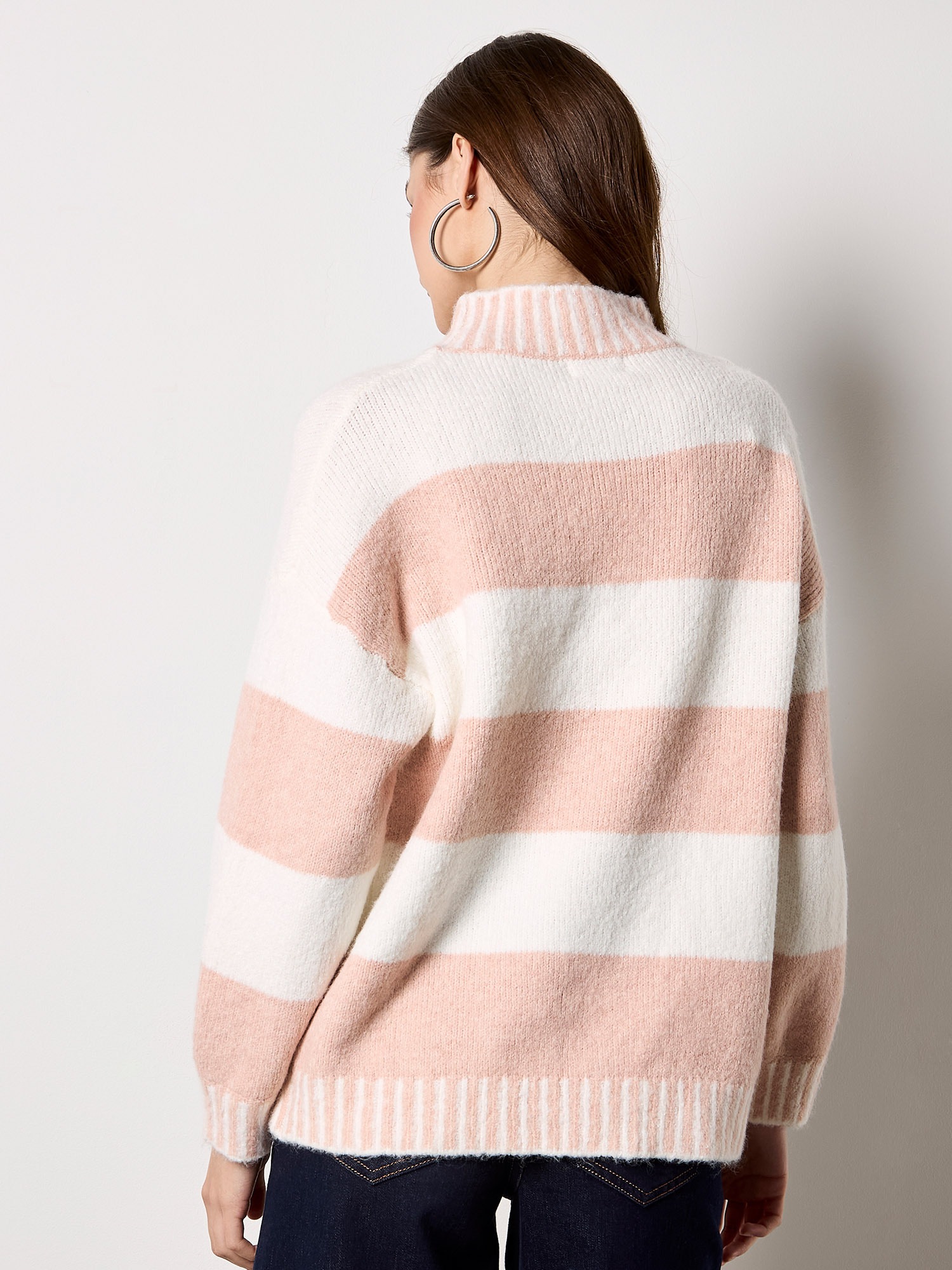 Apricot Stehkragenpullover »Pullover« mit Streifen