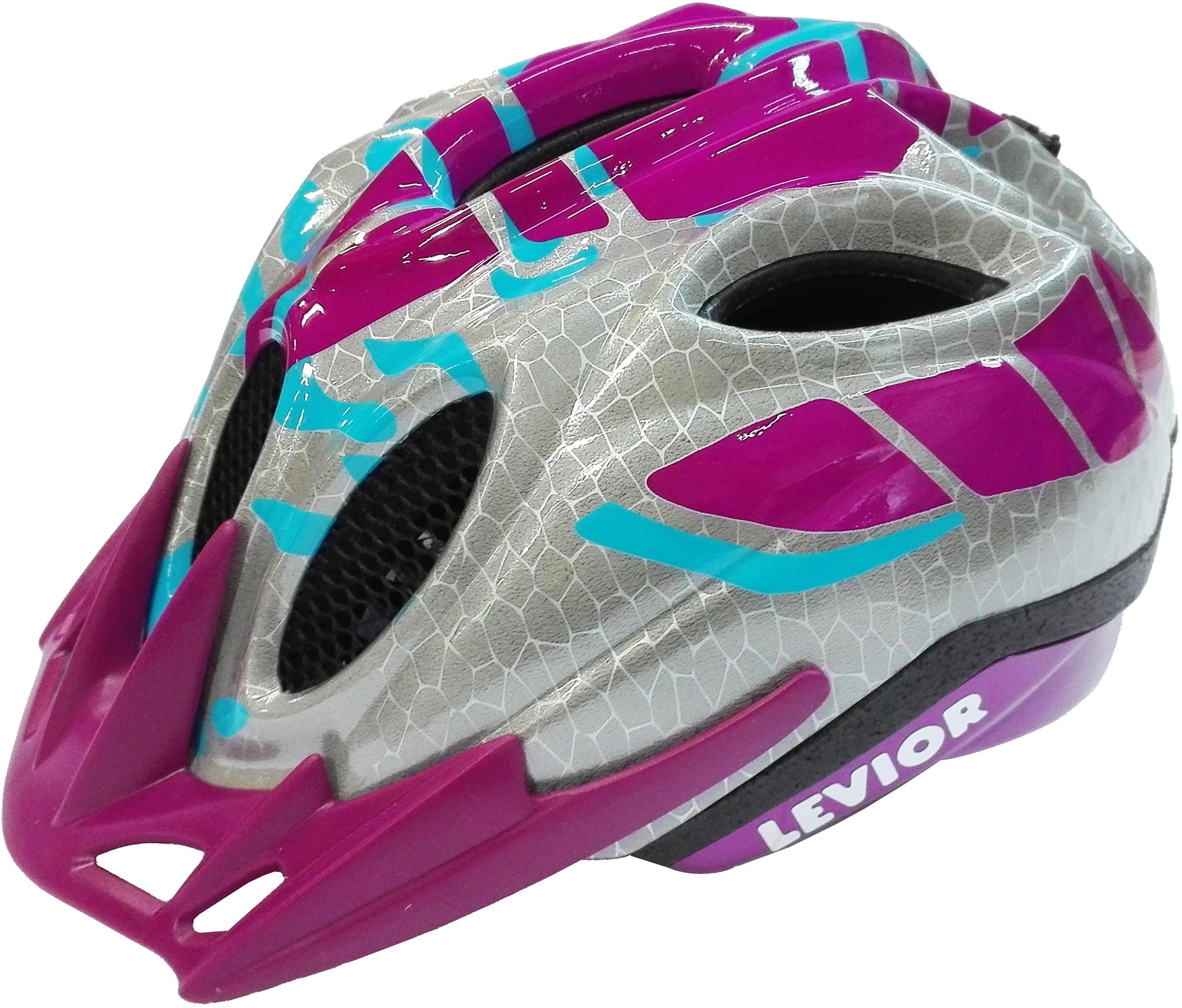 Levior Kinderfahrradhelm »Kinderfahrradhelm Levior "K-Star Violet"«, Schale reflektierend