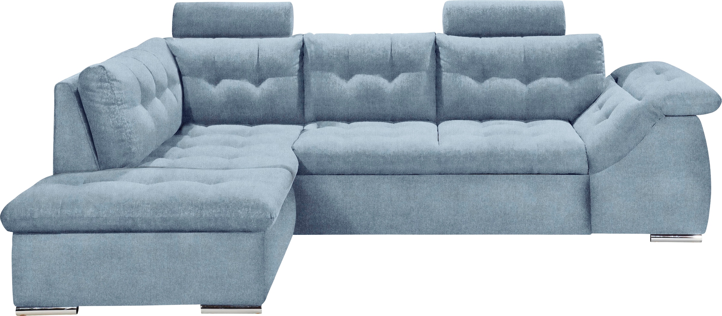 ED EXCITING DESIGN Ecksofa Oman, mit Bettfunktion, Bettkasten, Armteilverstellung und  Kopfstützen