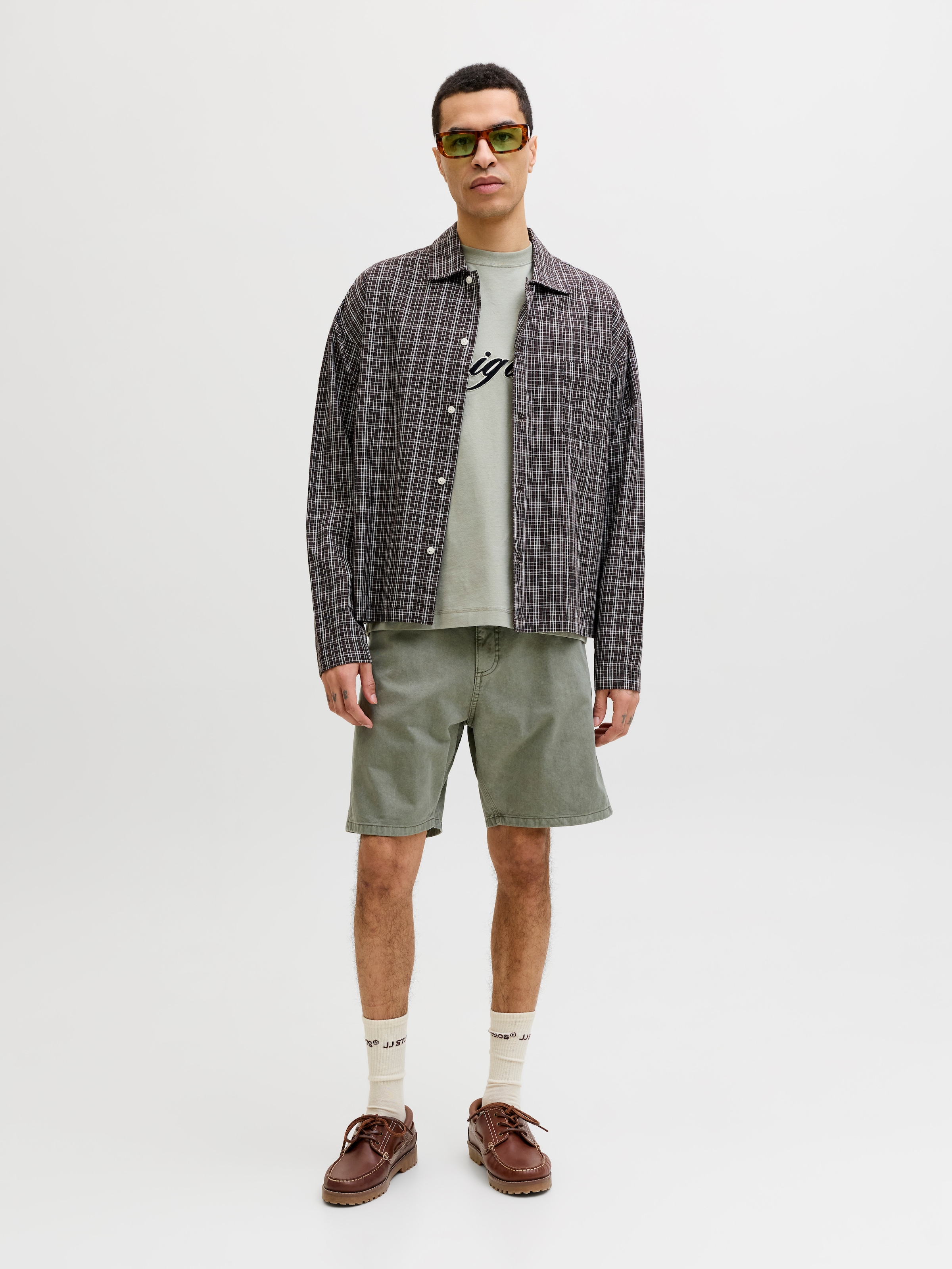 Jack & Jones Chinoshorts »JPSTTONY RAYE WORKER SHORT MID SN«  Baumwolle, 5-Pocket Style