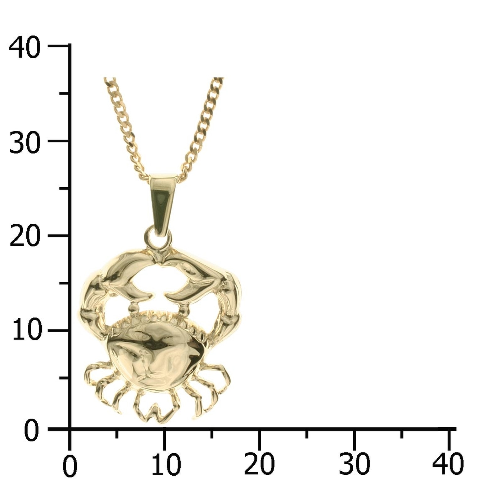 OSTSEE-SCHMUCK Kette und Anhänger Set »- Tierkreiszeichen Krebs - Gold 333/000 -,«