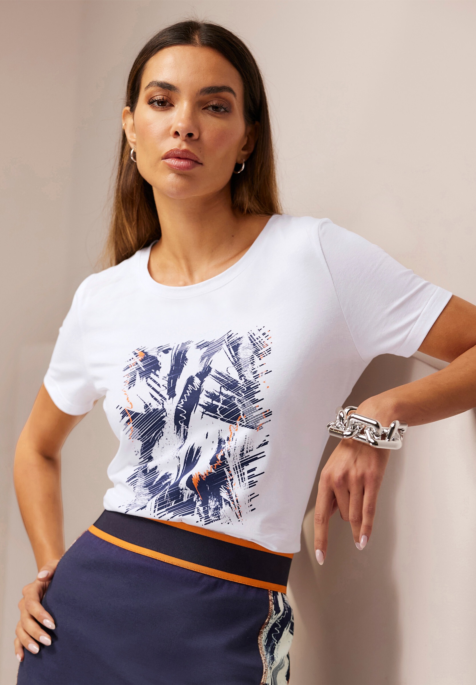 heine T-Shirt »Shirt Rundhalsshirt mit Print-Dessin«
