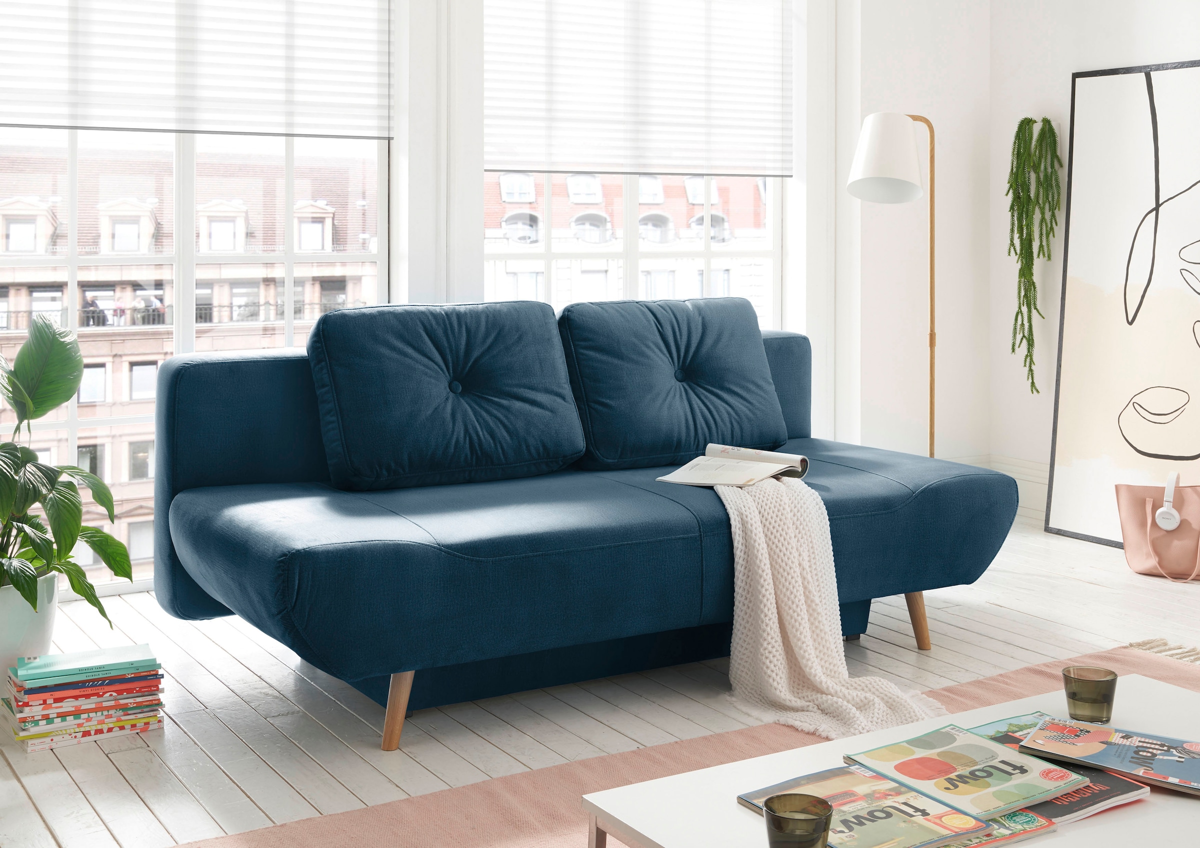 andas Schlafsofa »Segmon«, einfach in ein bequemes Bett umwandeln, inklusive Bettkasten