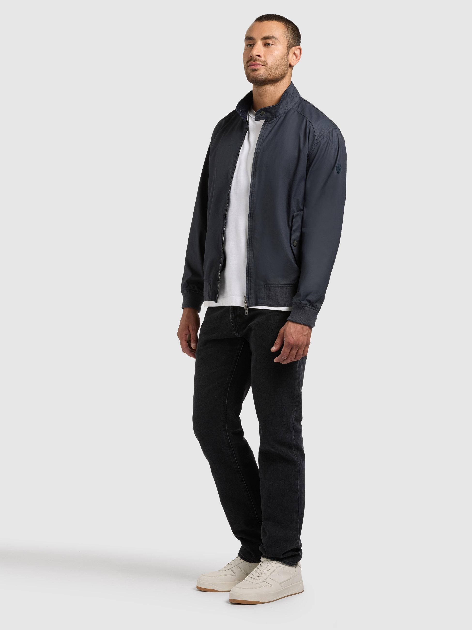 khujo Bomberjacke »Bomberjacke Nabo« ohne Kapuze moderne Herren Fliegerjacke mit Cord am Kragen