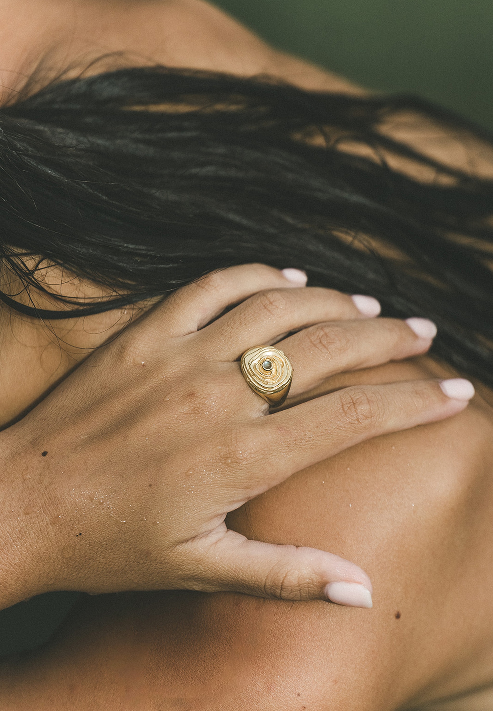 HAZE & GLORY Silberring »Ring Kreis Mondstein Weiß 925 Sterling Silber«