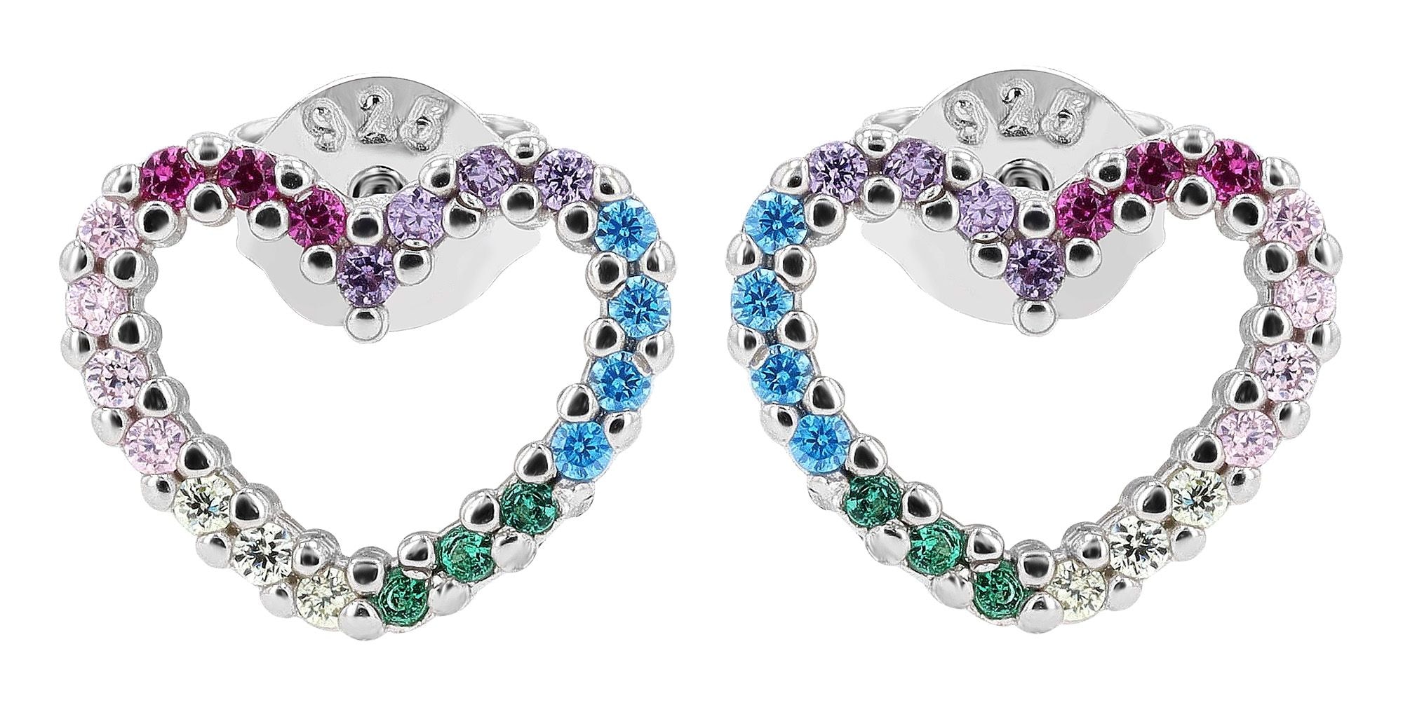 Adelia´s Paar Ohrstecker »Damen Ohrringe ¿ Ohrstecker aus 925 Silber mit Zirkonia«
