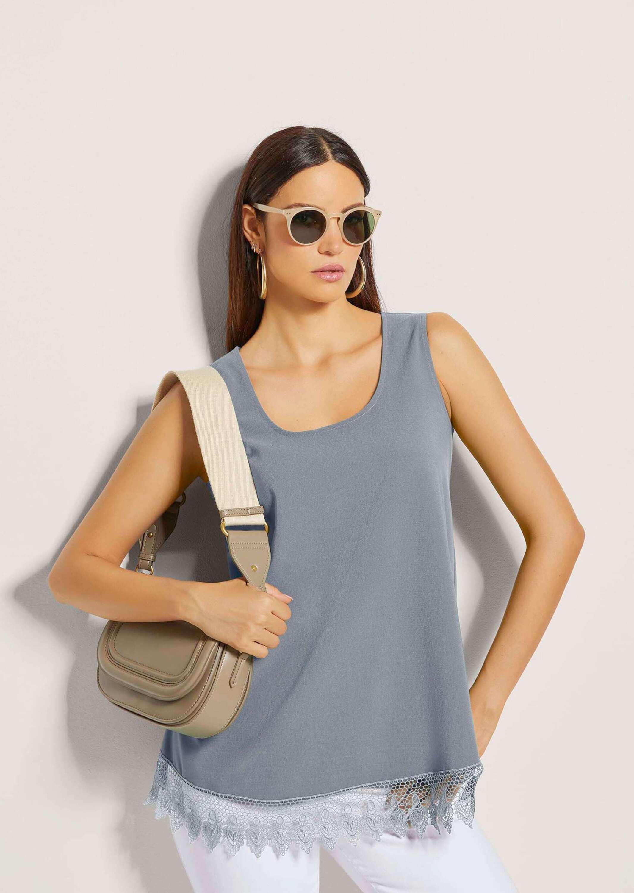 MADELEINE Blusentop »Blusentop Top mit Spitze«