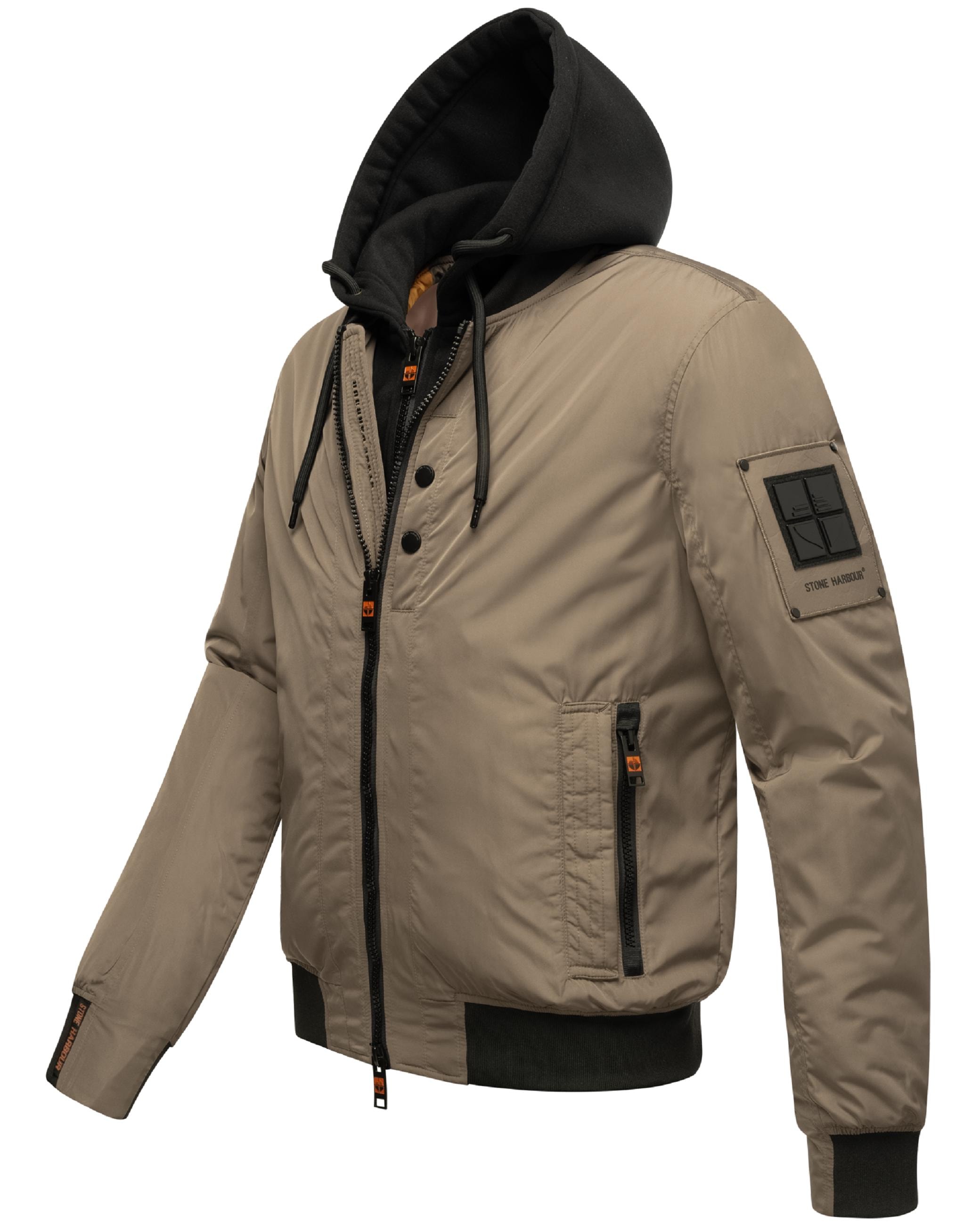 Stone Harbour Bomberjacke »Bomberjacke Hoobo«, mit Kapuze, Stylische Herren Fliegerjacke mit abnehmbarer Innenjacke