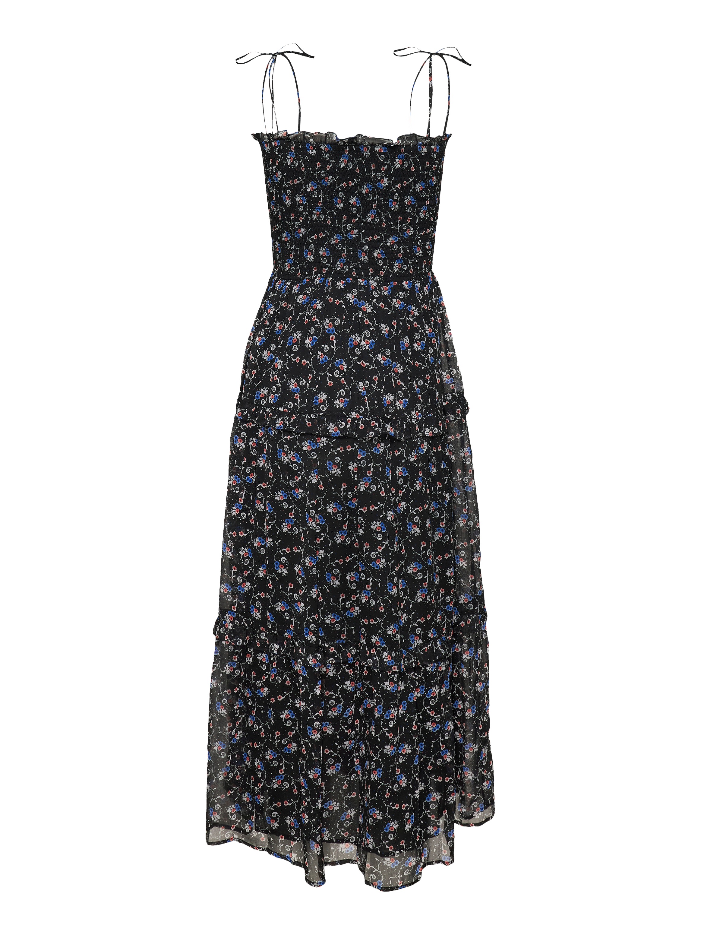 Tommy Jeans Maxikleid »TJW AOP CHIFFON MAXI DRESS EXT«, mit Allover-Print, Rüschen