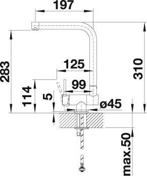 Blanco Küchenarmatur »LARESSA-F Hebel links« klappbare Vorfensterarmatur