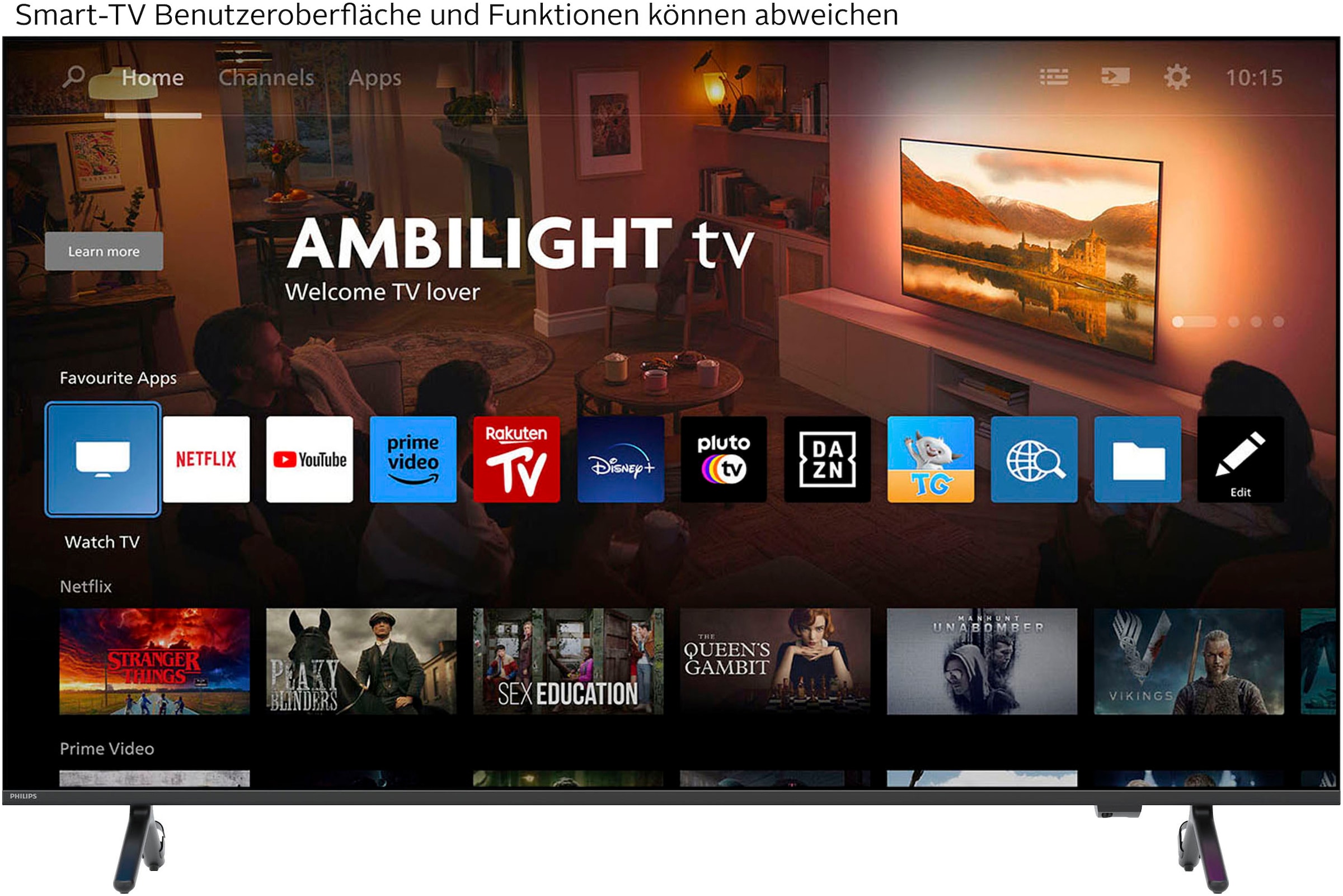 Philips Mini-LED-Fernseher »55MLED910/12«, 4K Ultra HD, Smart-TV