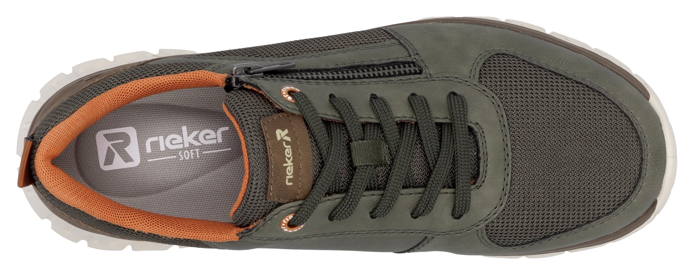 RIEKER Sport Sneaker, Schnürschuh, Freizeitschuh, Halbschuh mit Reißverschluss