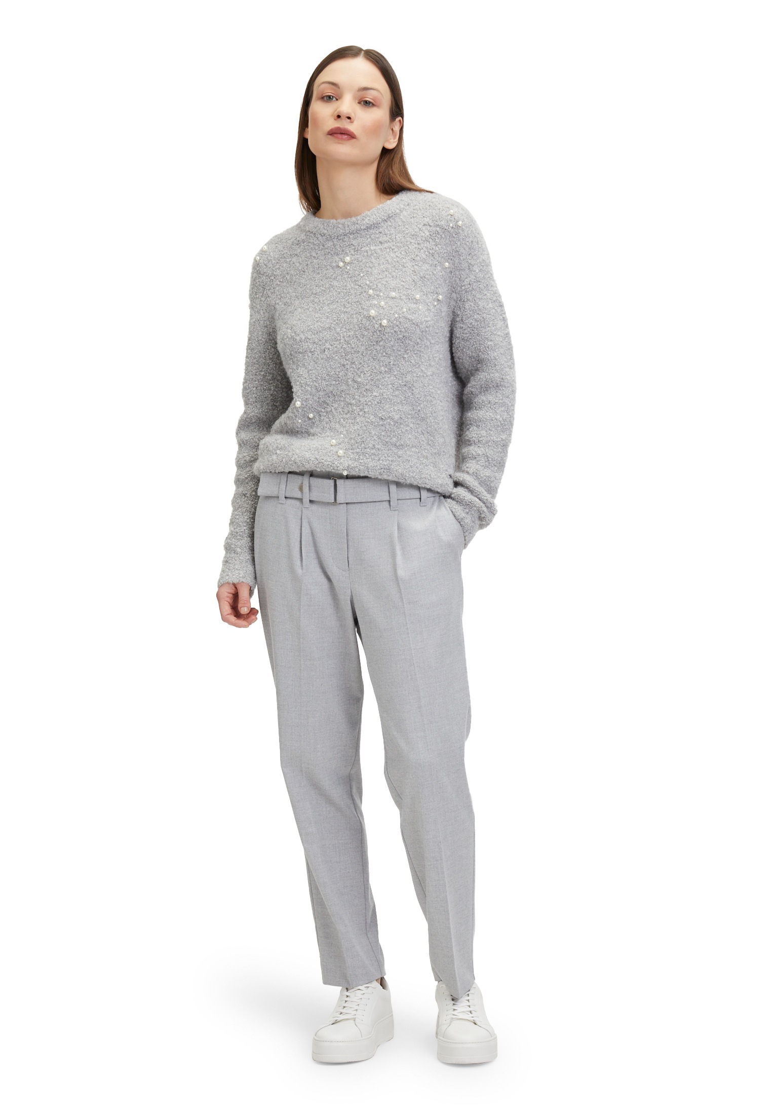 Betty&Co Strickpullover »Strickpullover mit Perlen«