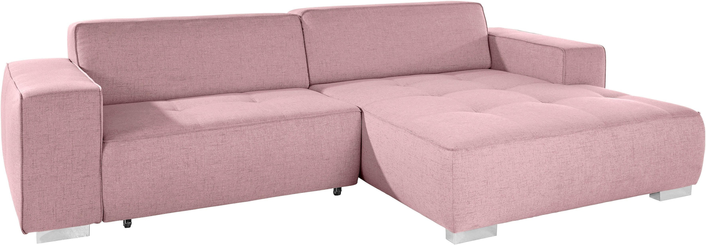 INOSIGN Ecksofa »Sapporo L-Form« wahlweise Bettfunktion oder Sitztiefenverstellung, Federkern