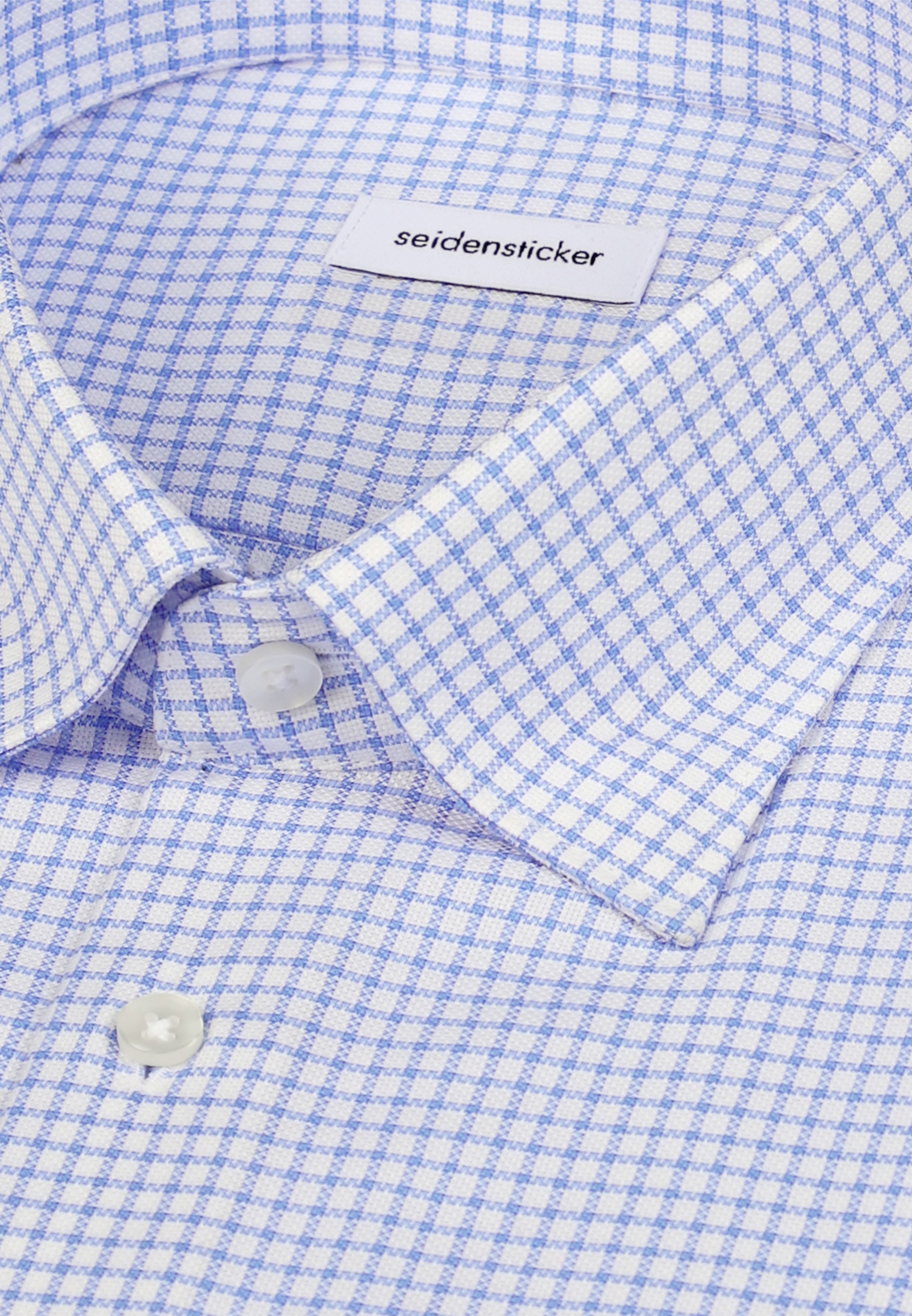 seidensticker Businesshemd »Schwarze Rose« Regular 1/2 Covered-Button-Down-Kragen Karo