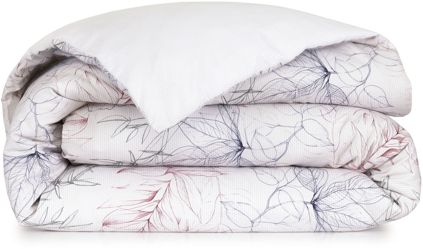 Lacoste Wendebettwäsche »LSKETCH« 2 tlg. ab Größe 135x200 cm, PREMIUM, 100% Baumwolle, Blumen, Wende: Streifen