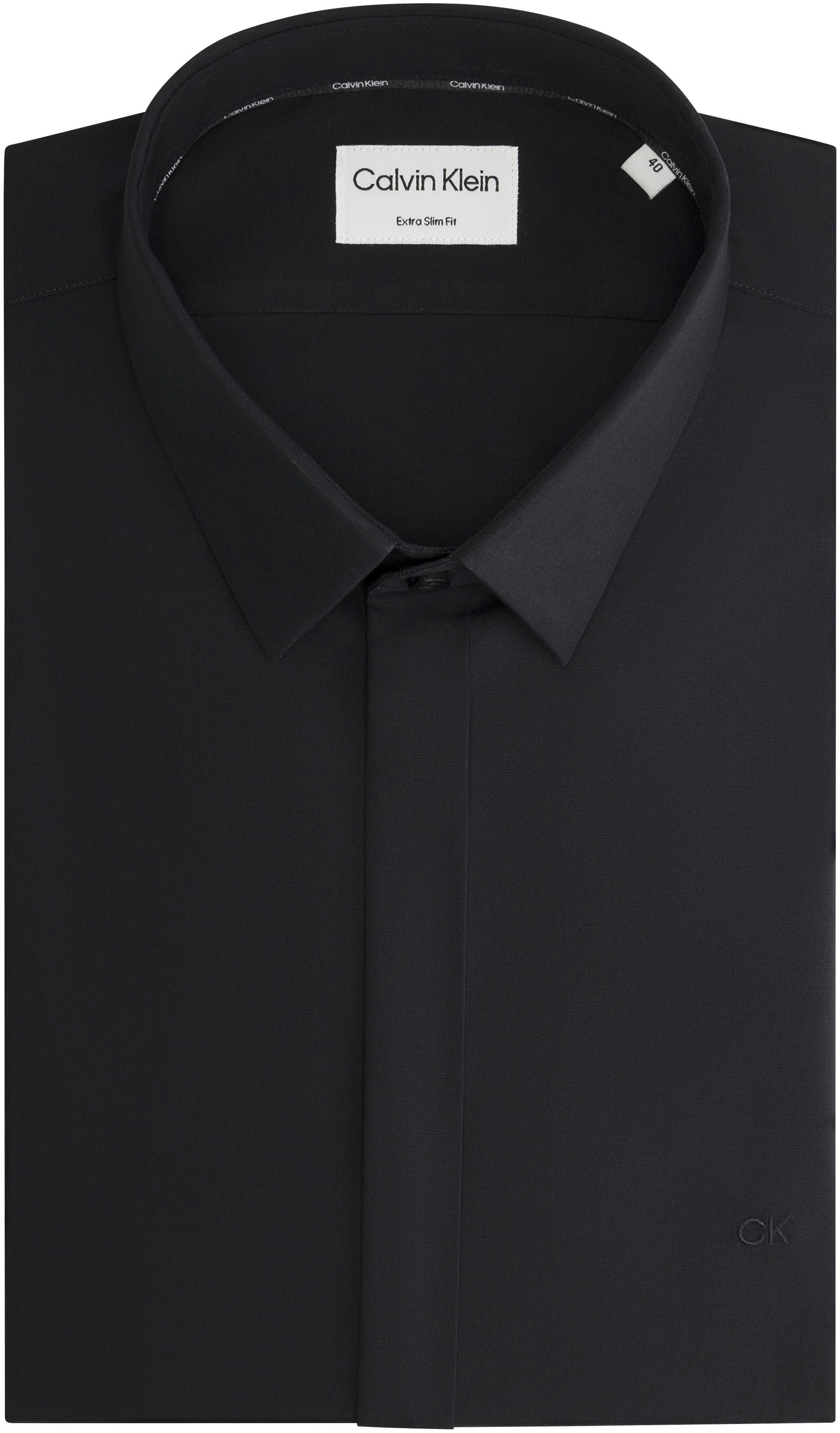 Calvin Klein Langarmhemd »POPLIN HP EXTRA SLIM SHIRT«, mit Logostickerei